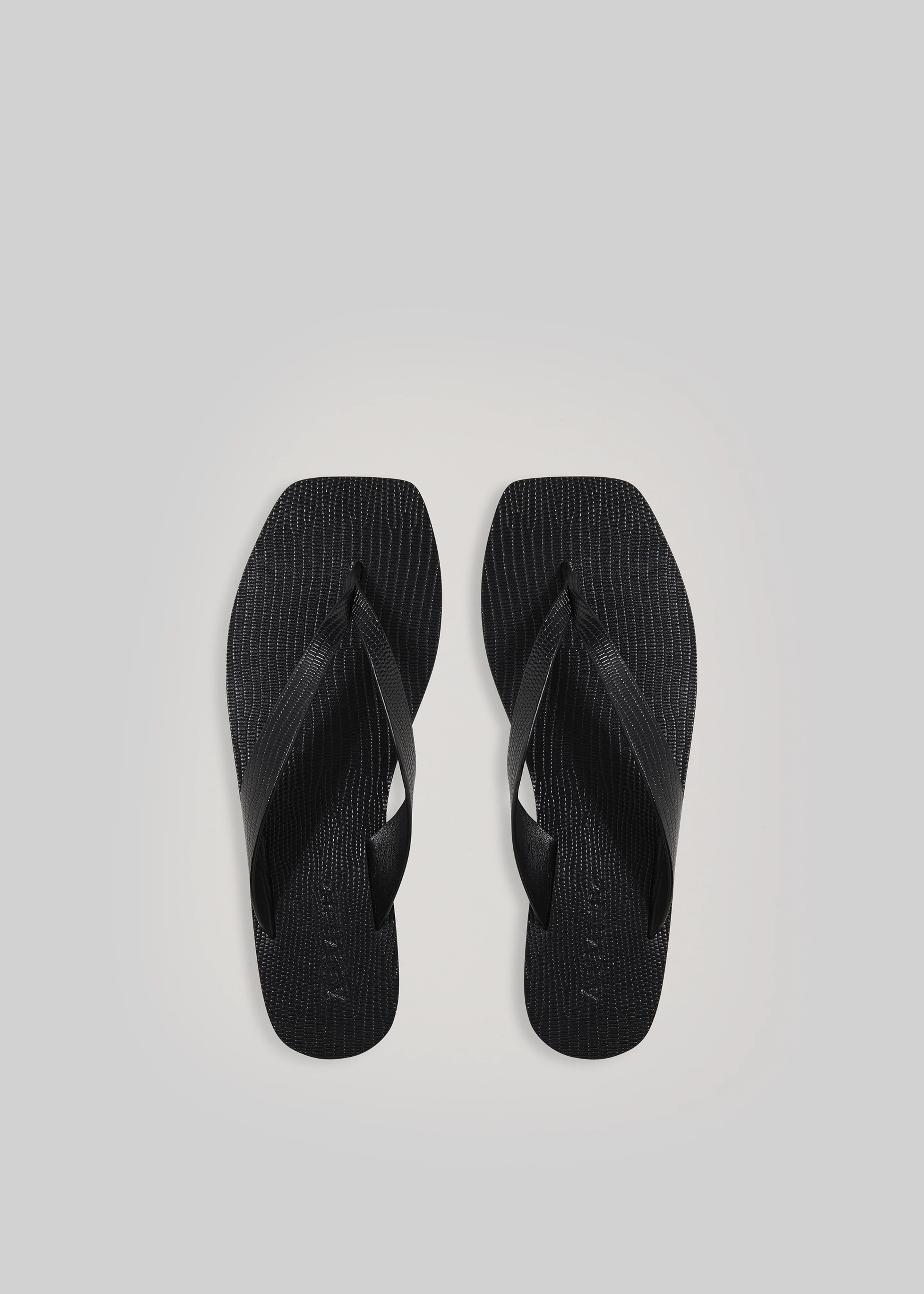 A.Emery The Kinto Sandals - Black Embossed Lizard - Image 3