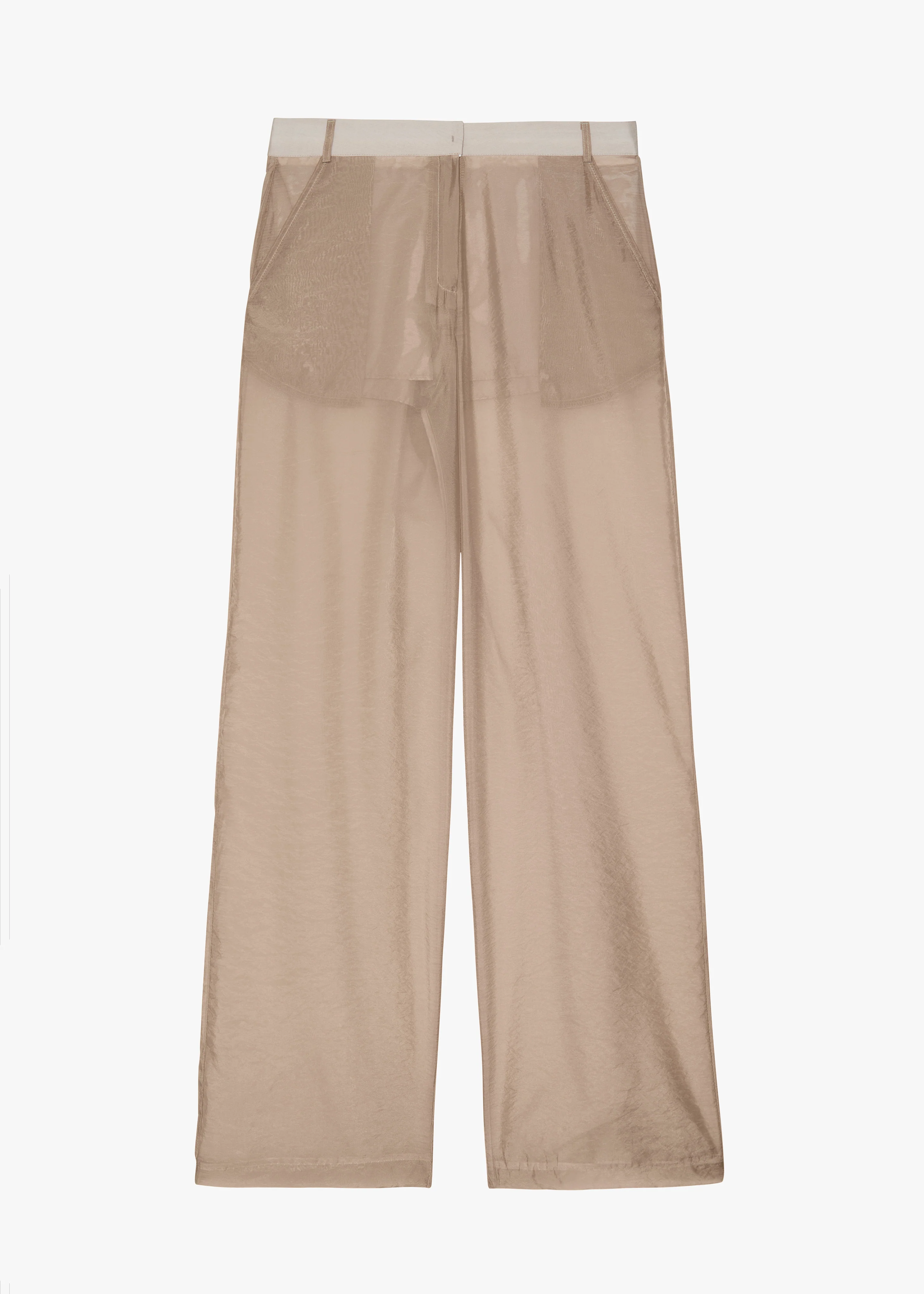 Abra Sheer Trousers - Beige - Image 16