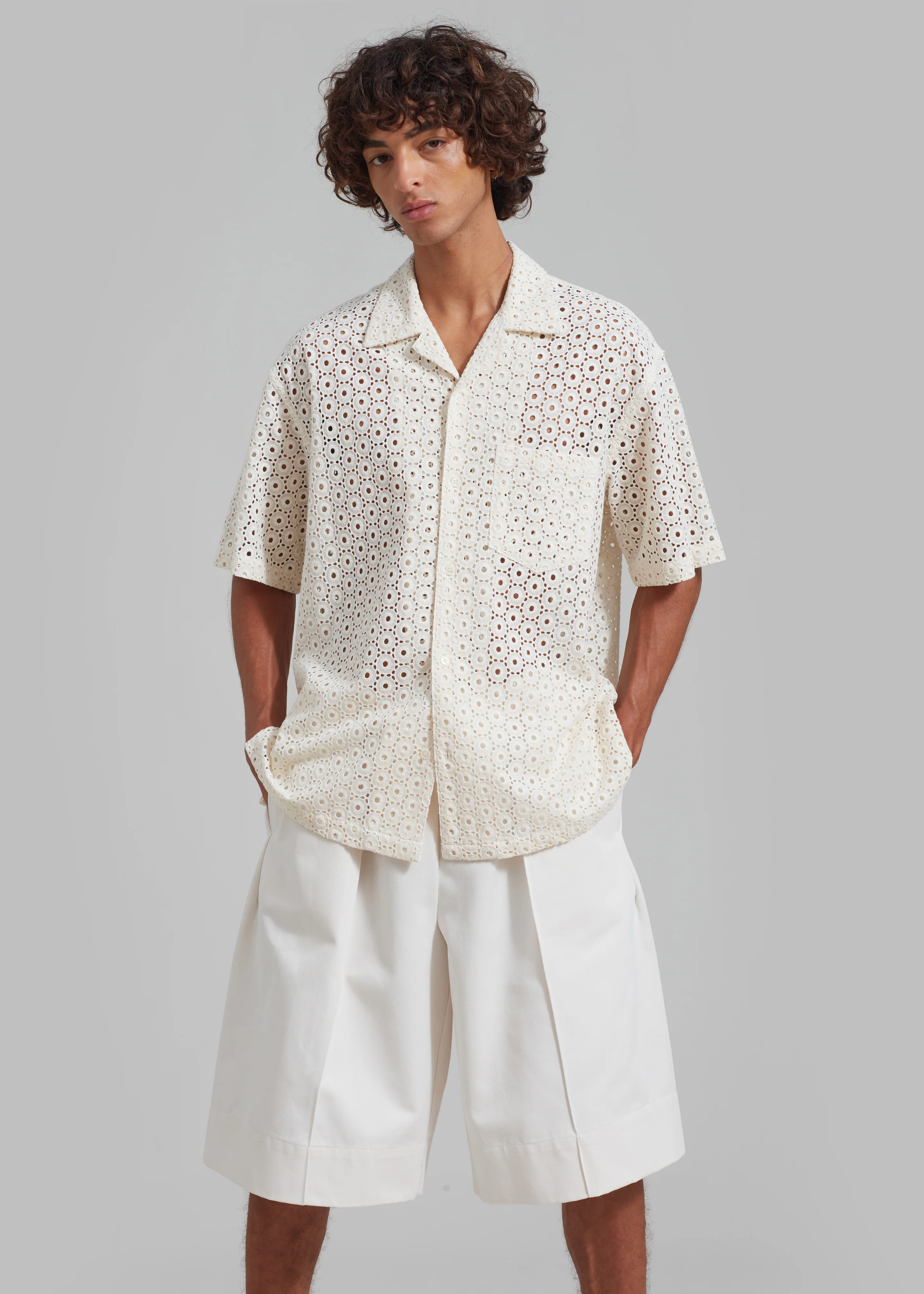 Adan Bermuda Shorts - Cream - Image 8