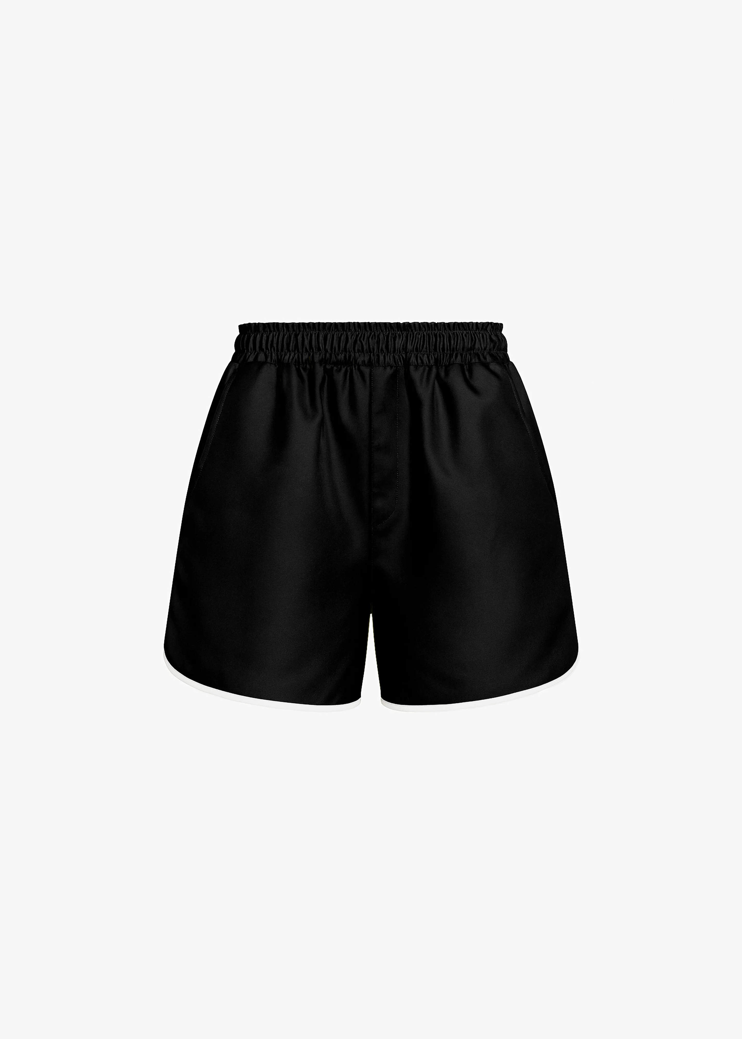 Adia Satin Boxer Shorts - Black - Image 11