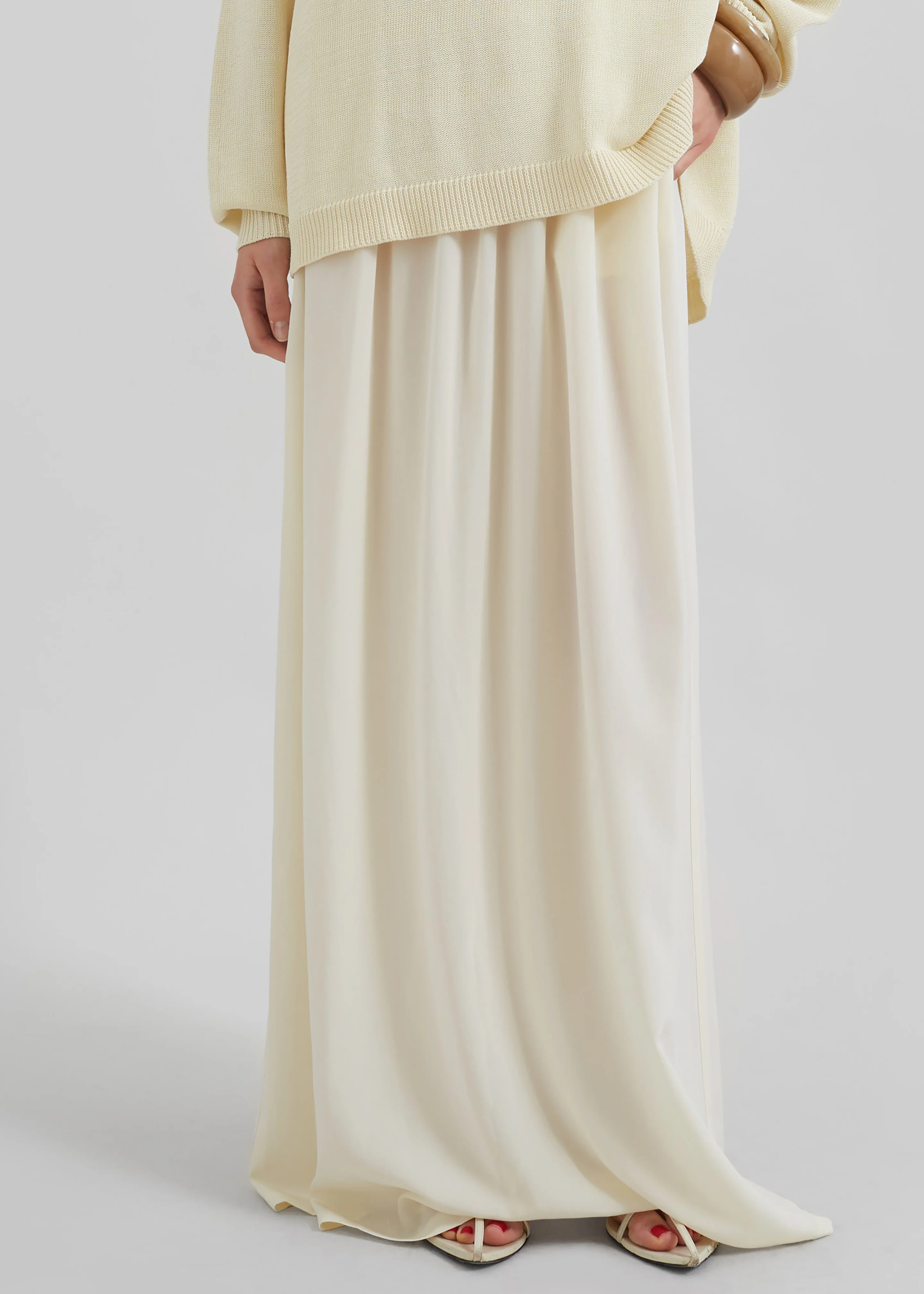 Aeson Maxi Skirt - Pale Yellow - Image 2