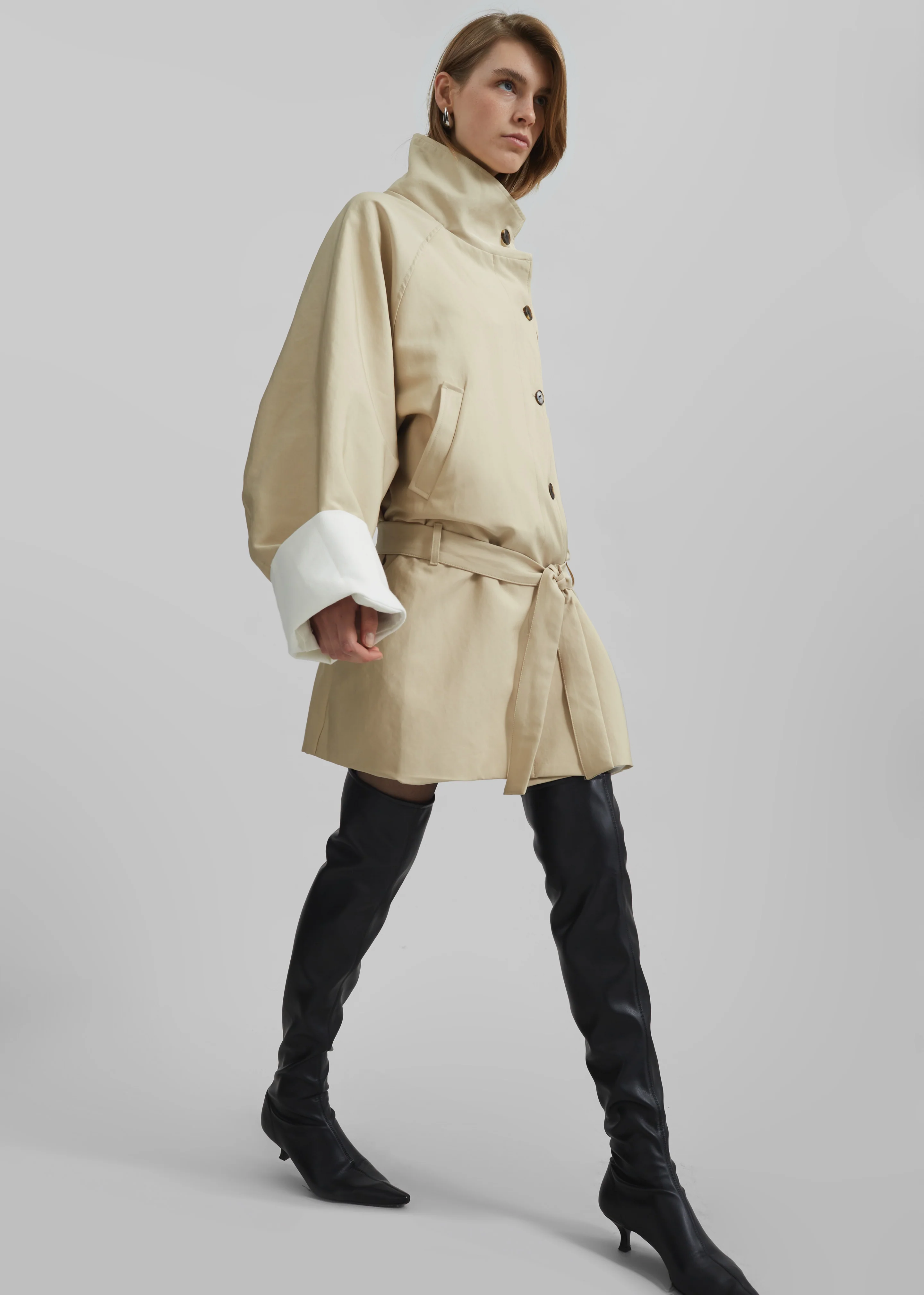 Alberta Short Trench - Beige - Image 4
