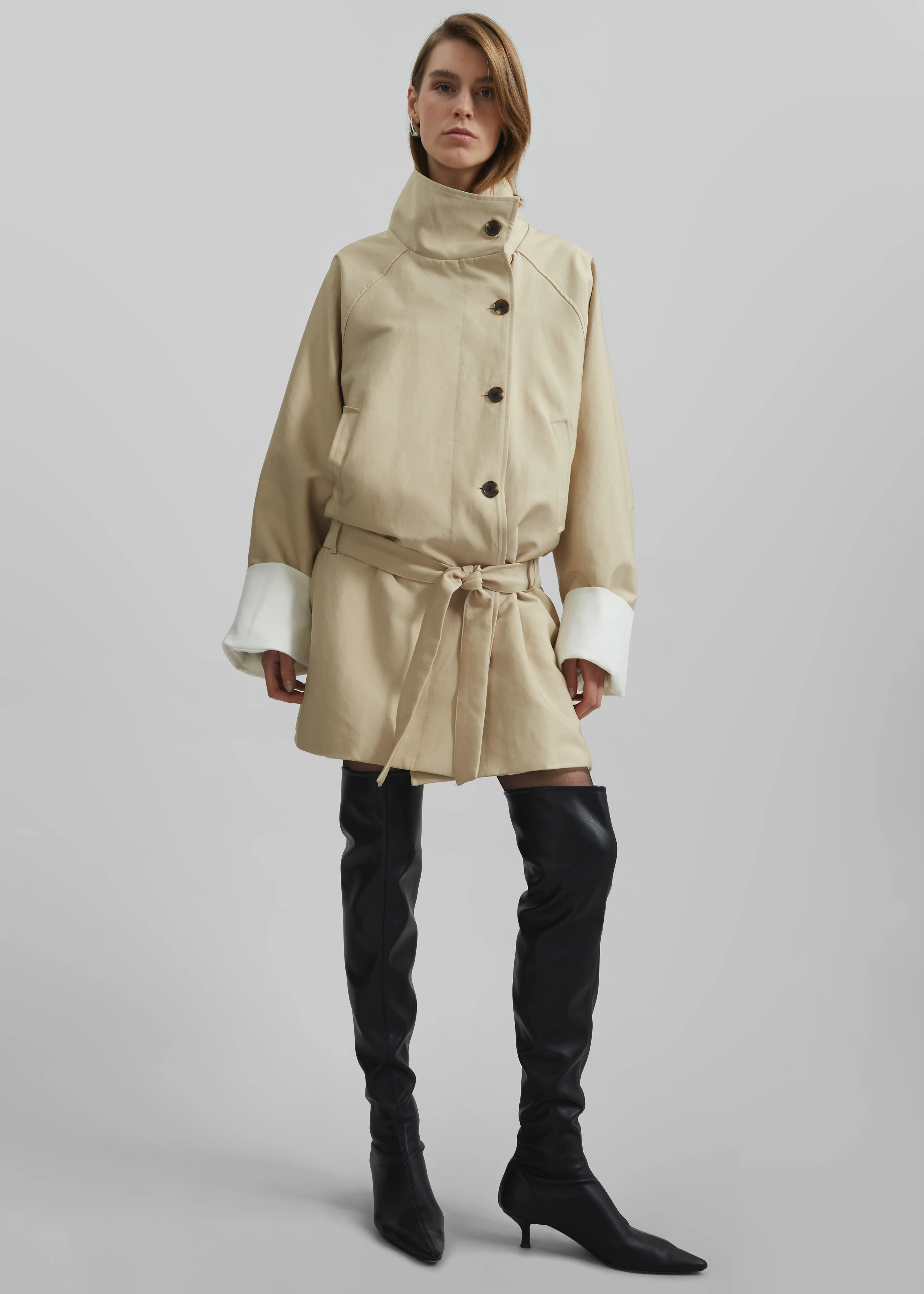 Alberta Short Trench - Beige - Image 6