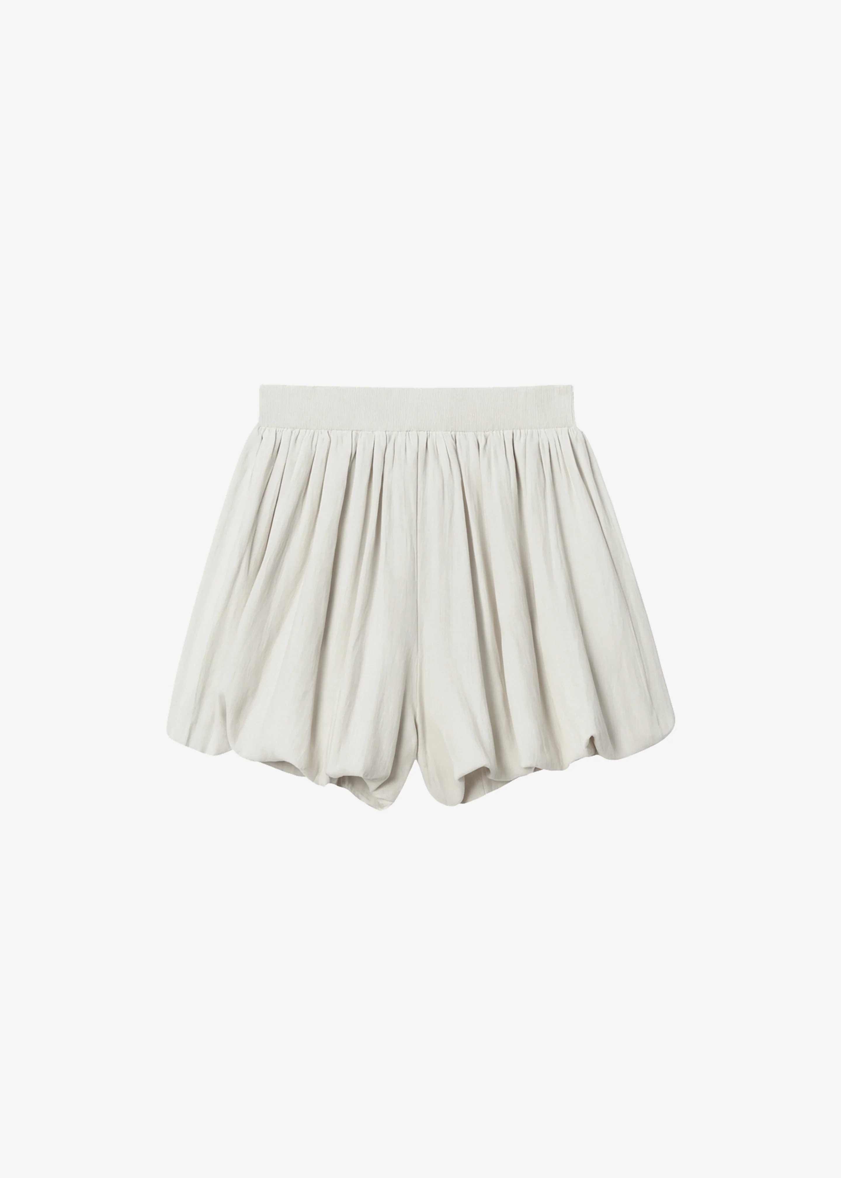 Alina Linen Bubble Hem Shorts - Light Beige - Image 8