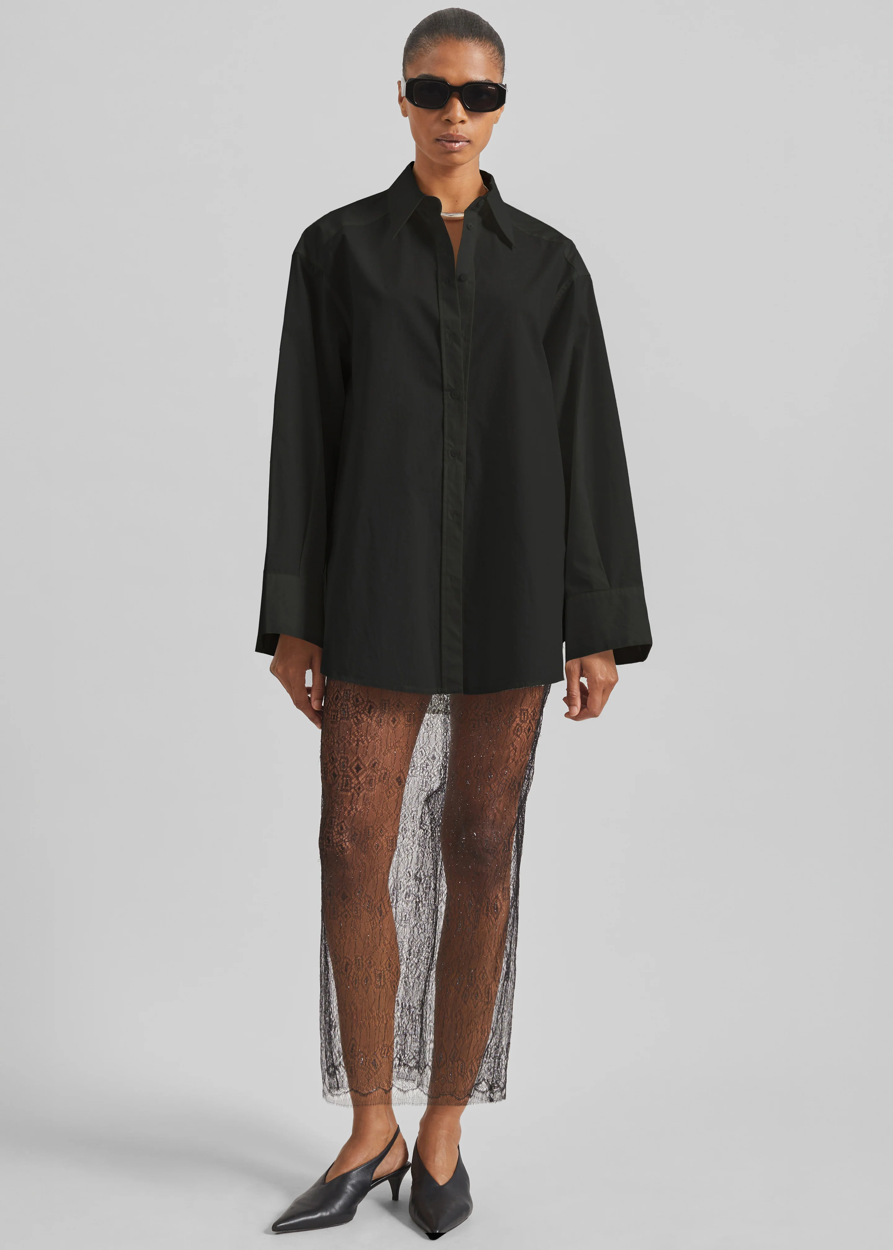 Alrose Lace Midi Skirt - Black - Image 7