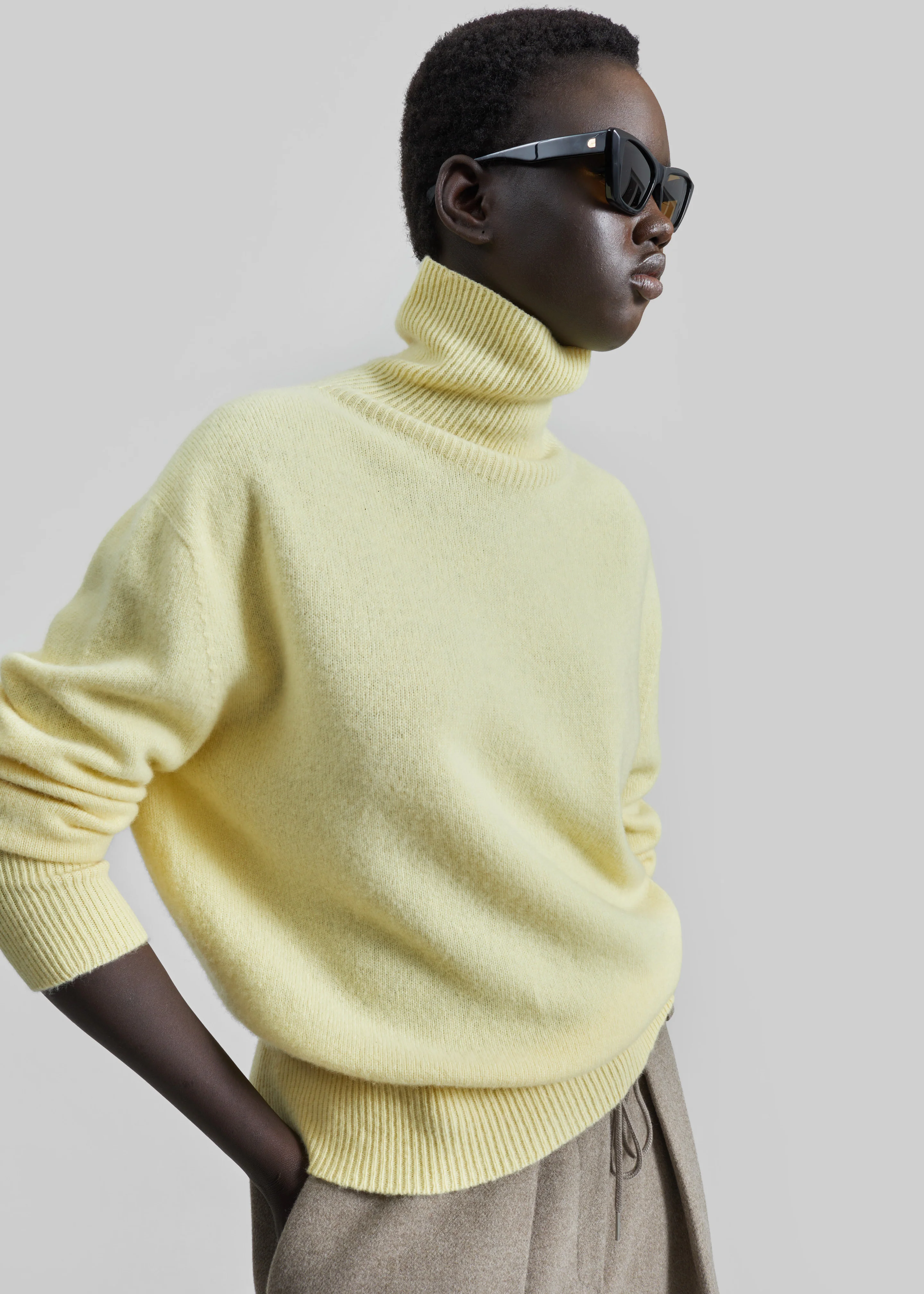 Alster Wool Turtleneck Sweater - Yellow - Image 2