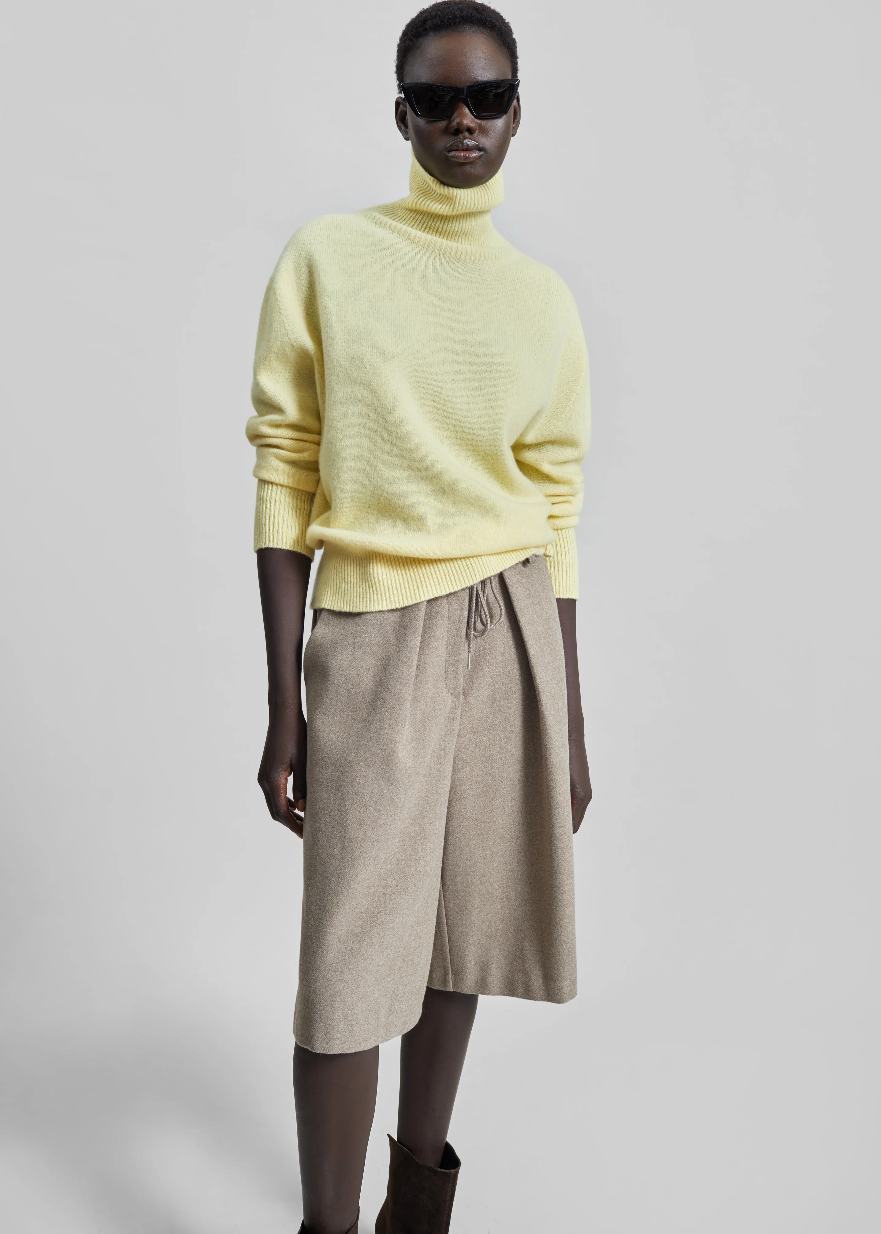 Alster Wool Turtleneck Sweater - Yellow - Image 3
