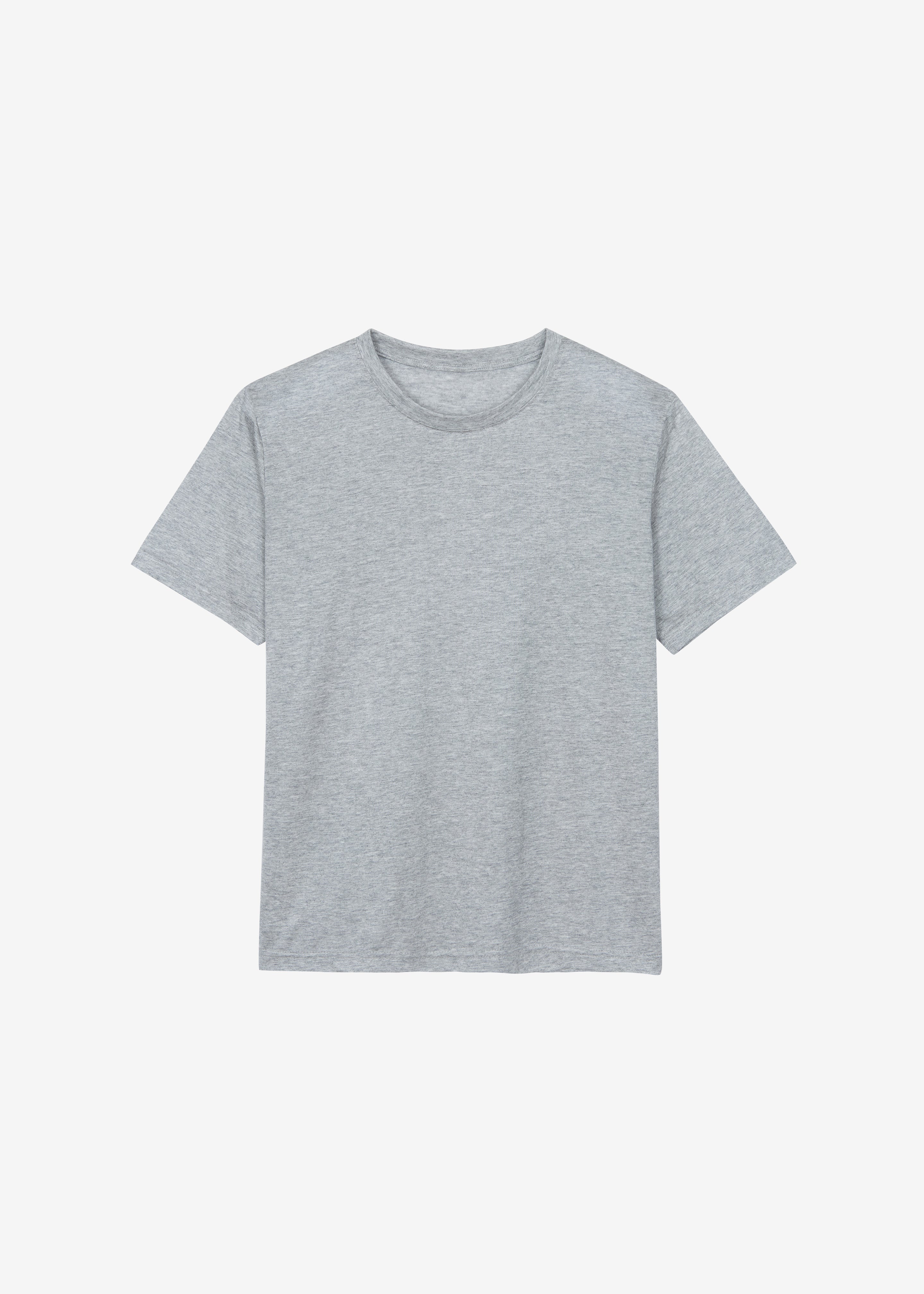 Amal Fluid Tee - Grey Melange - Image 5