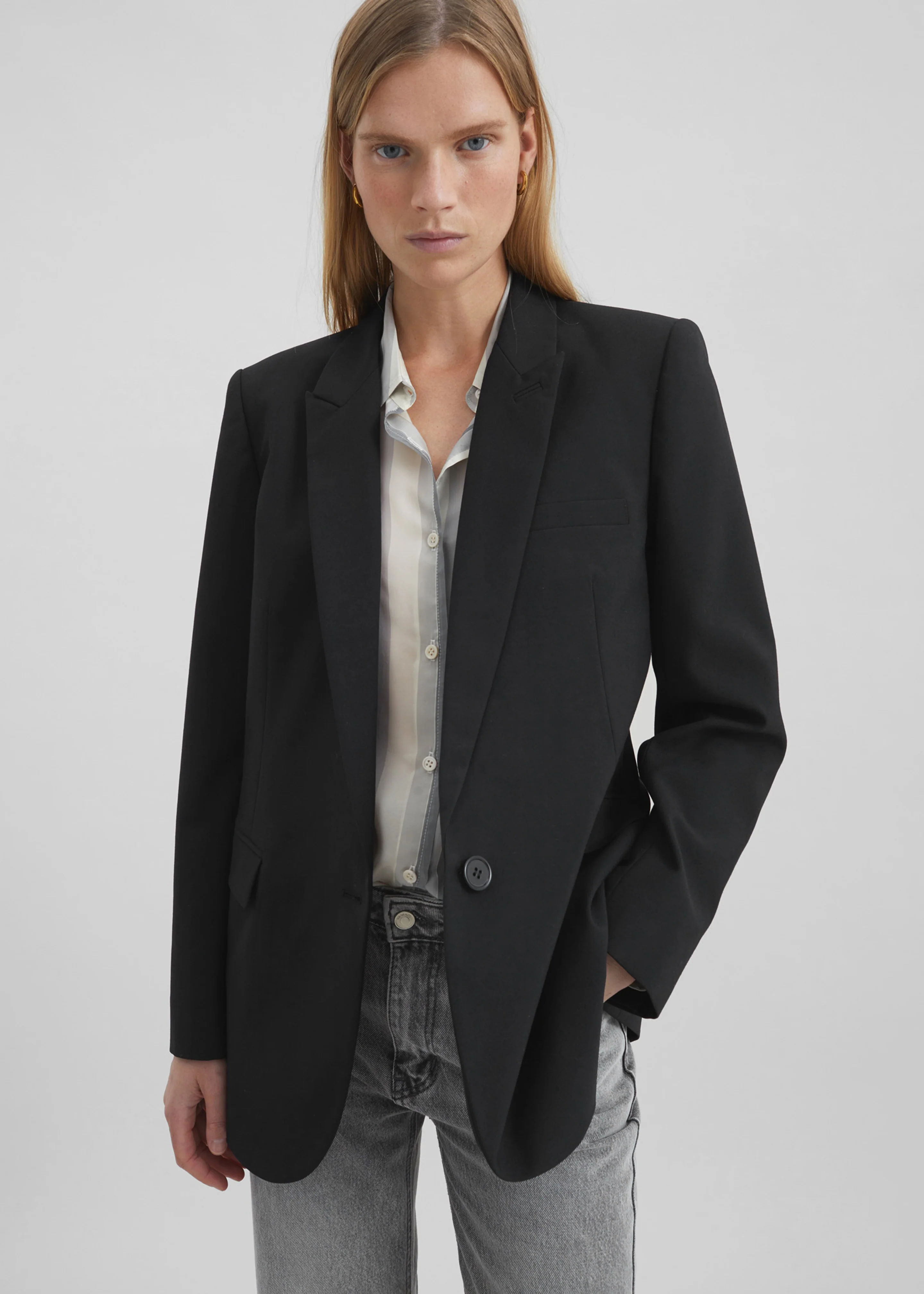 Amelia Tailored Blazer - Black - Image 4