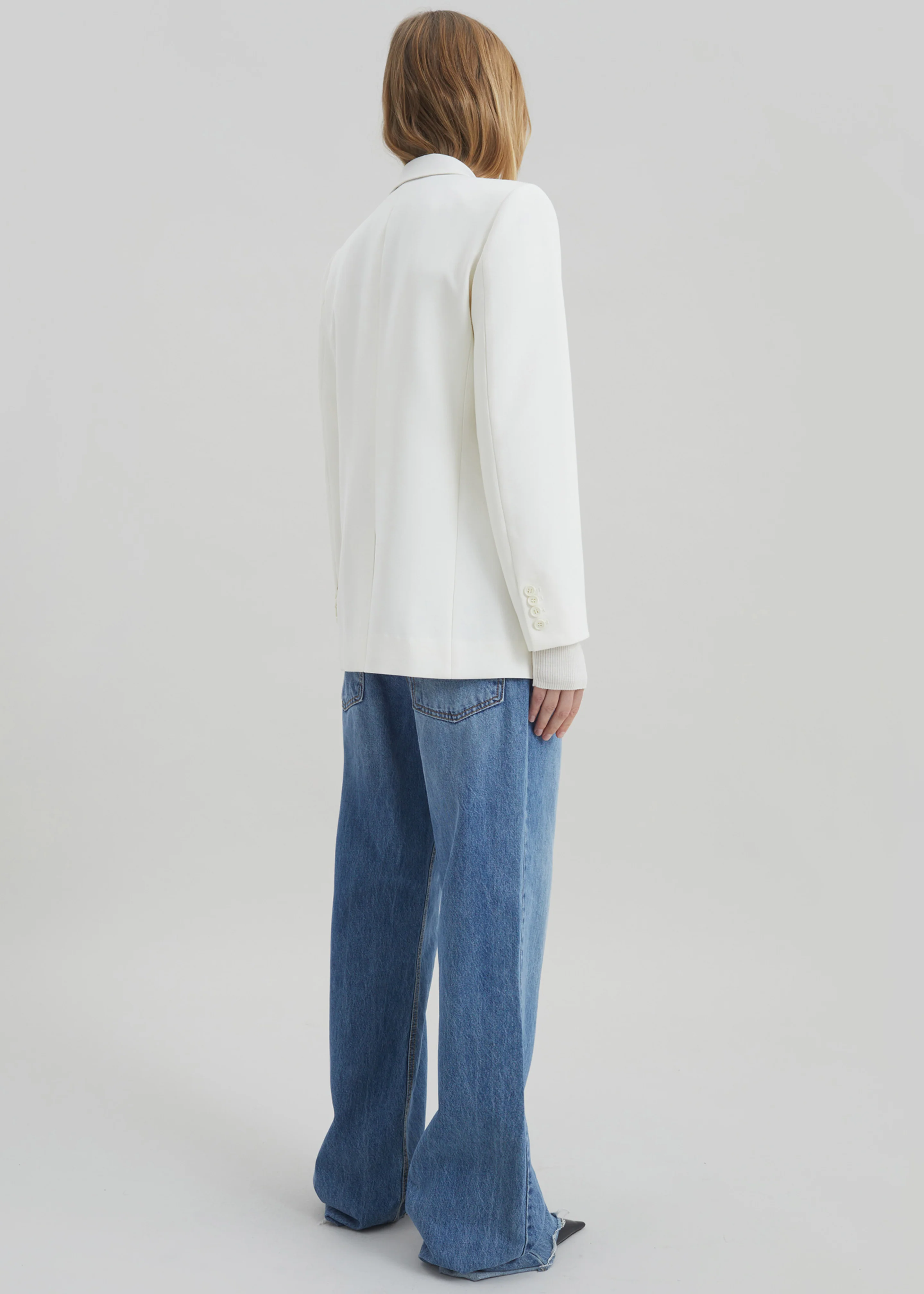 Amelia Tailored Blazer - White - Image 6