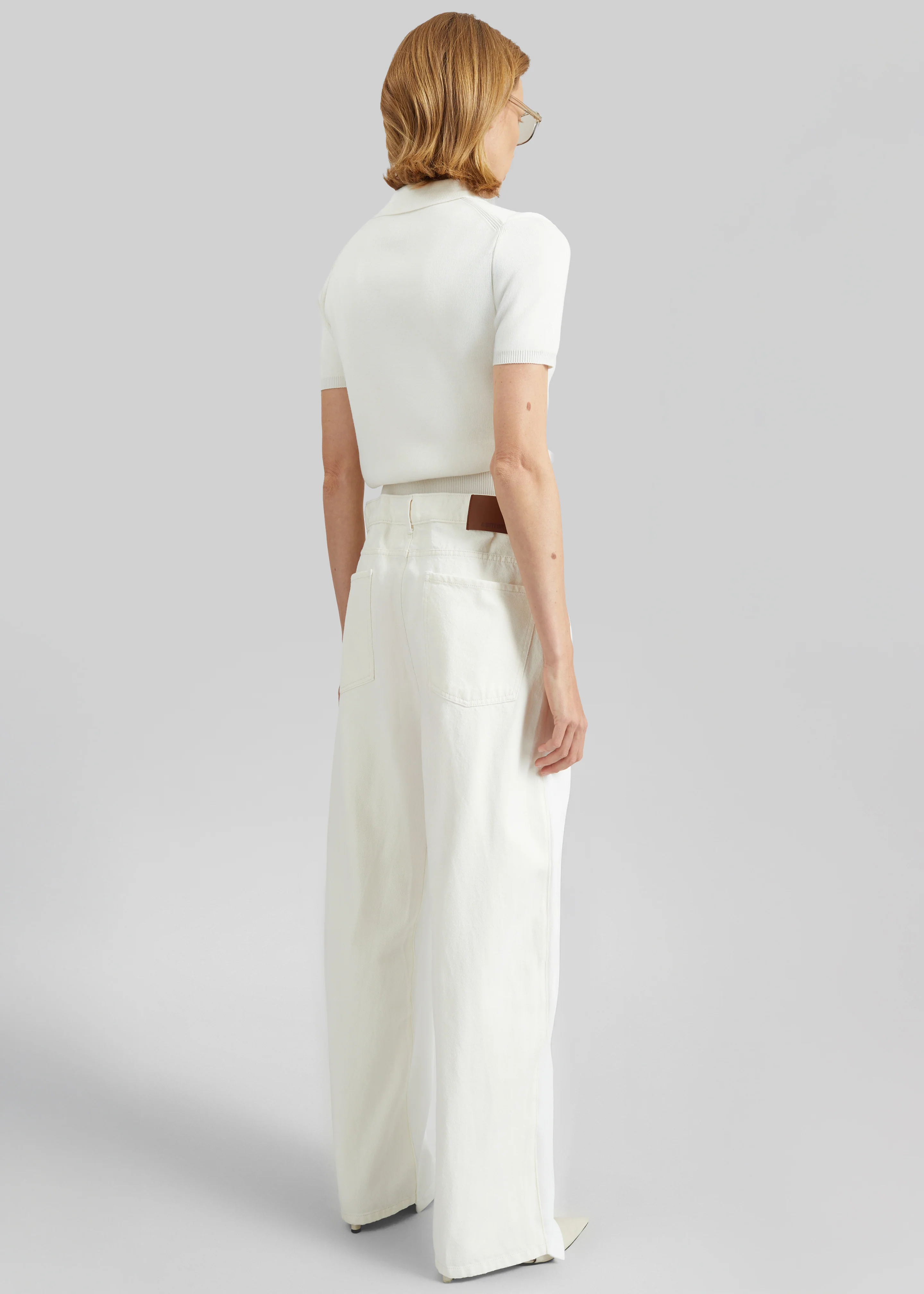 Amelot Knit Short Sleeve Cardigan - White - Image 7