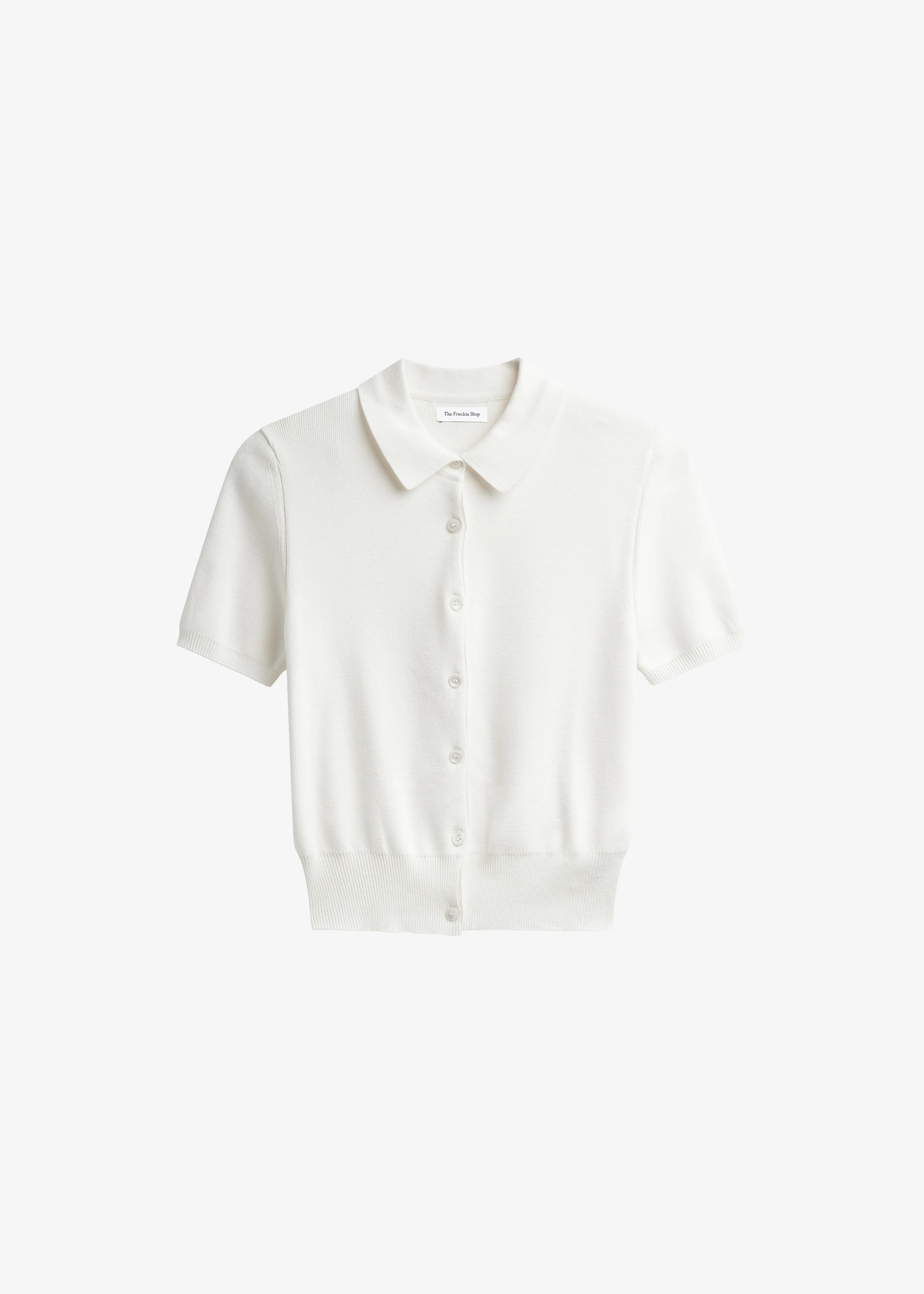 Amelot Knit Short Sleeve Cardigan - White - Image 8