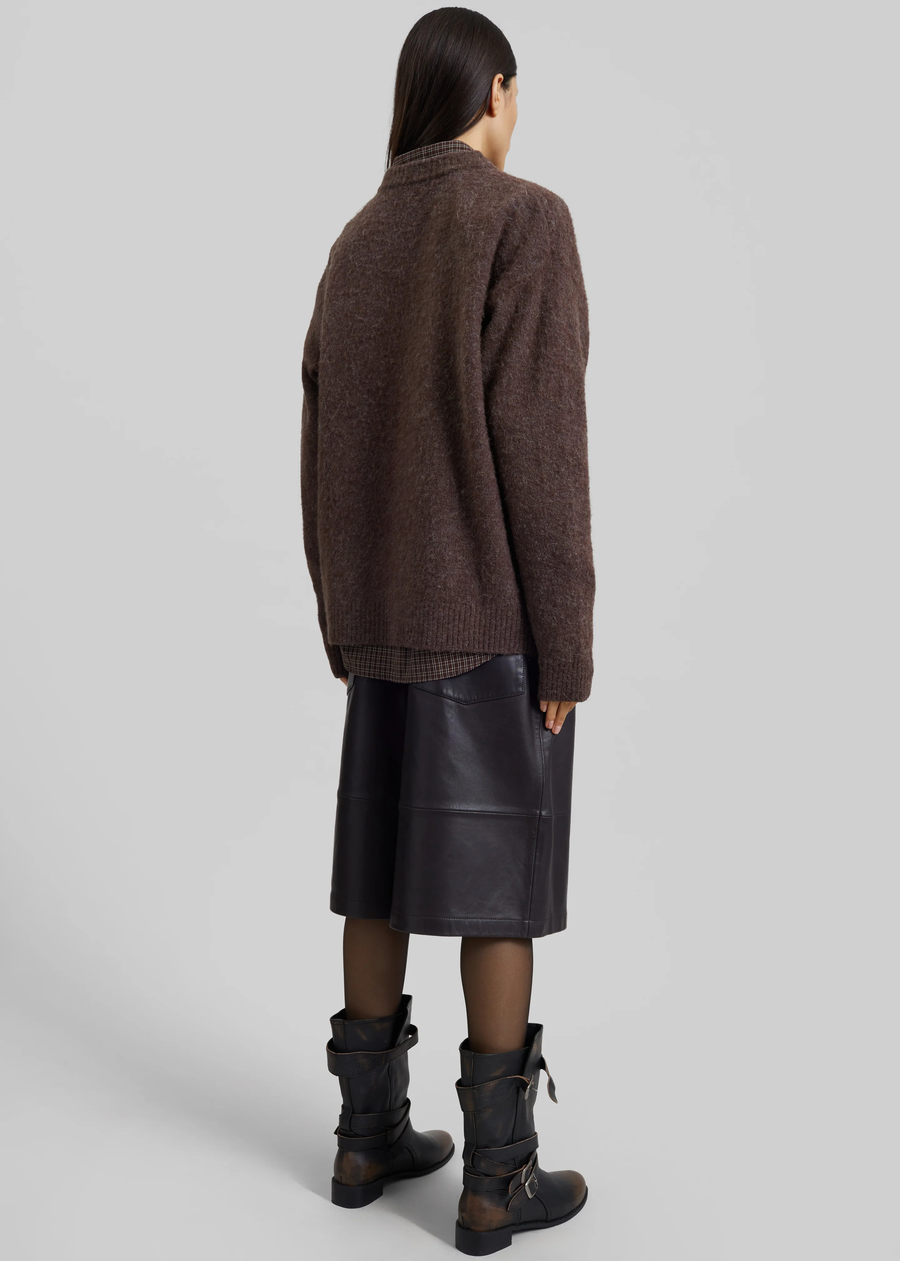 Amish Supplies Oversized Cardigan - Mud - Image 7