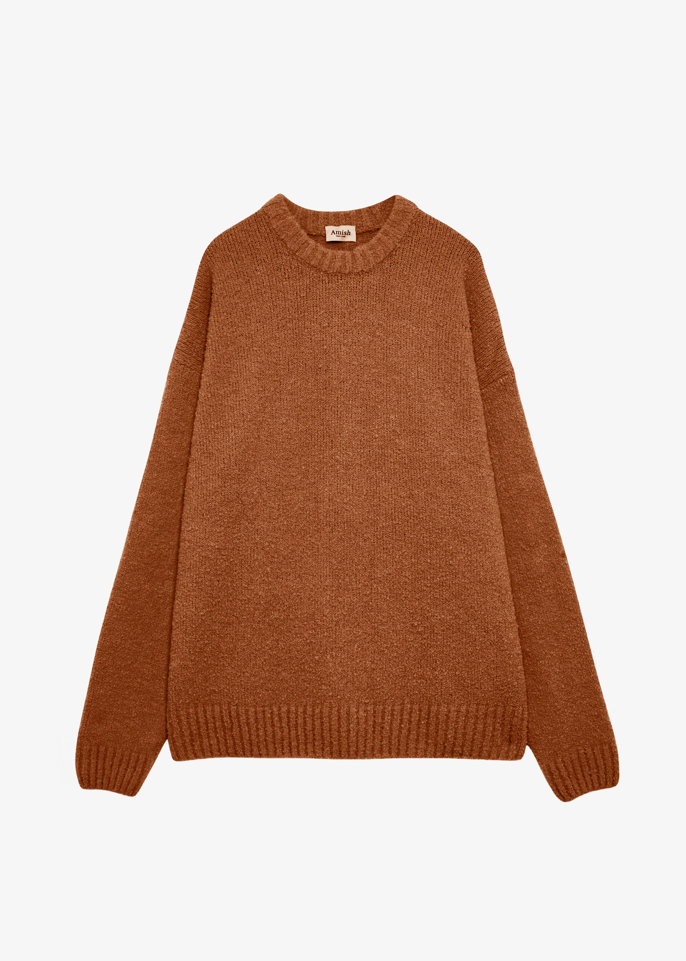 Amish Supplies Oversized Crewneck Sweater - Brown - Image 10