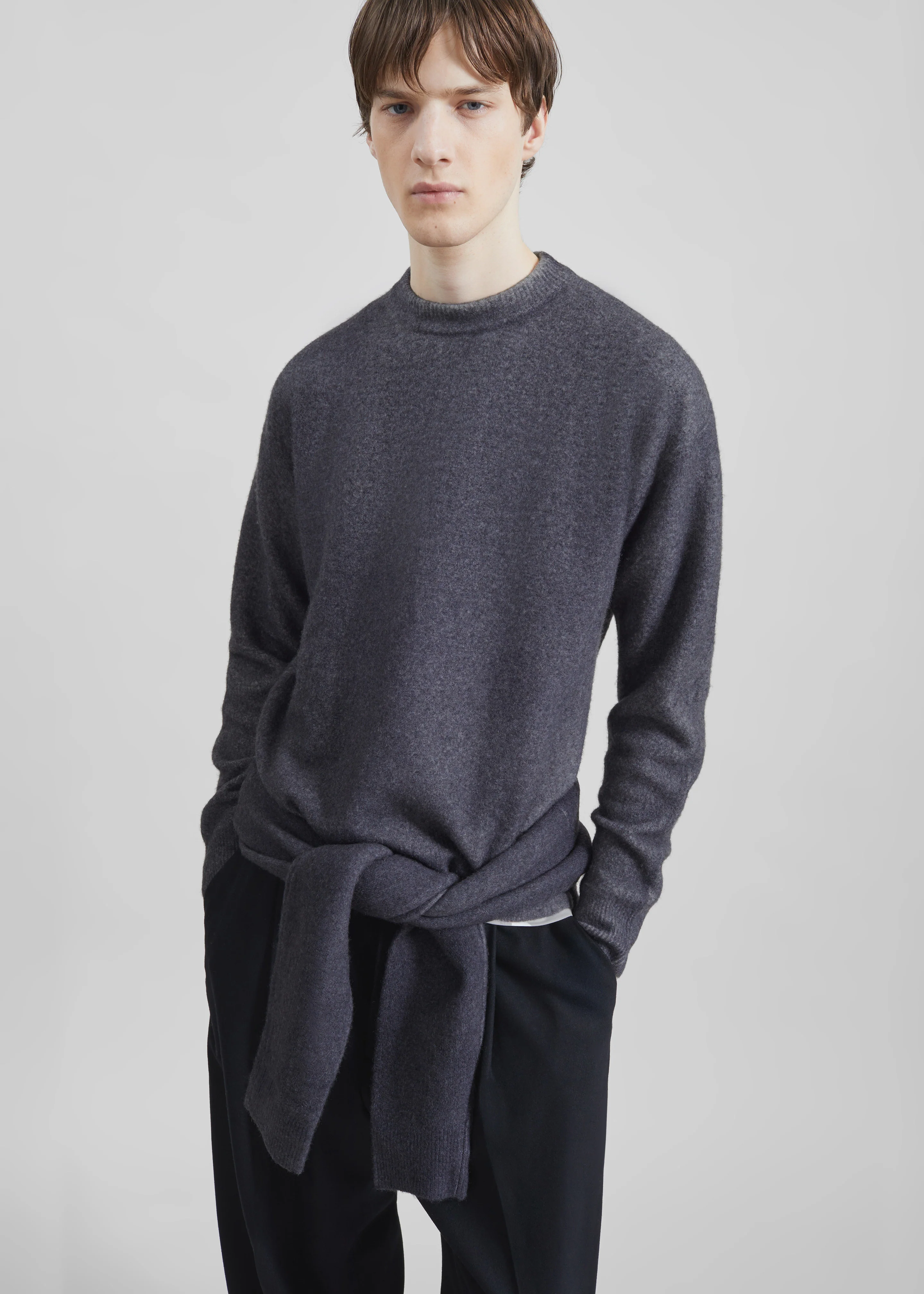 Amish Supplies Oversized Crewneck Sweater - Grey - Image 6