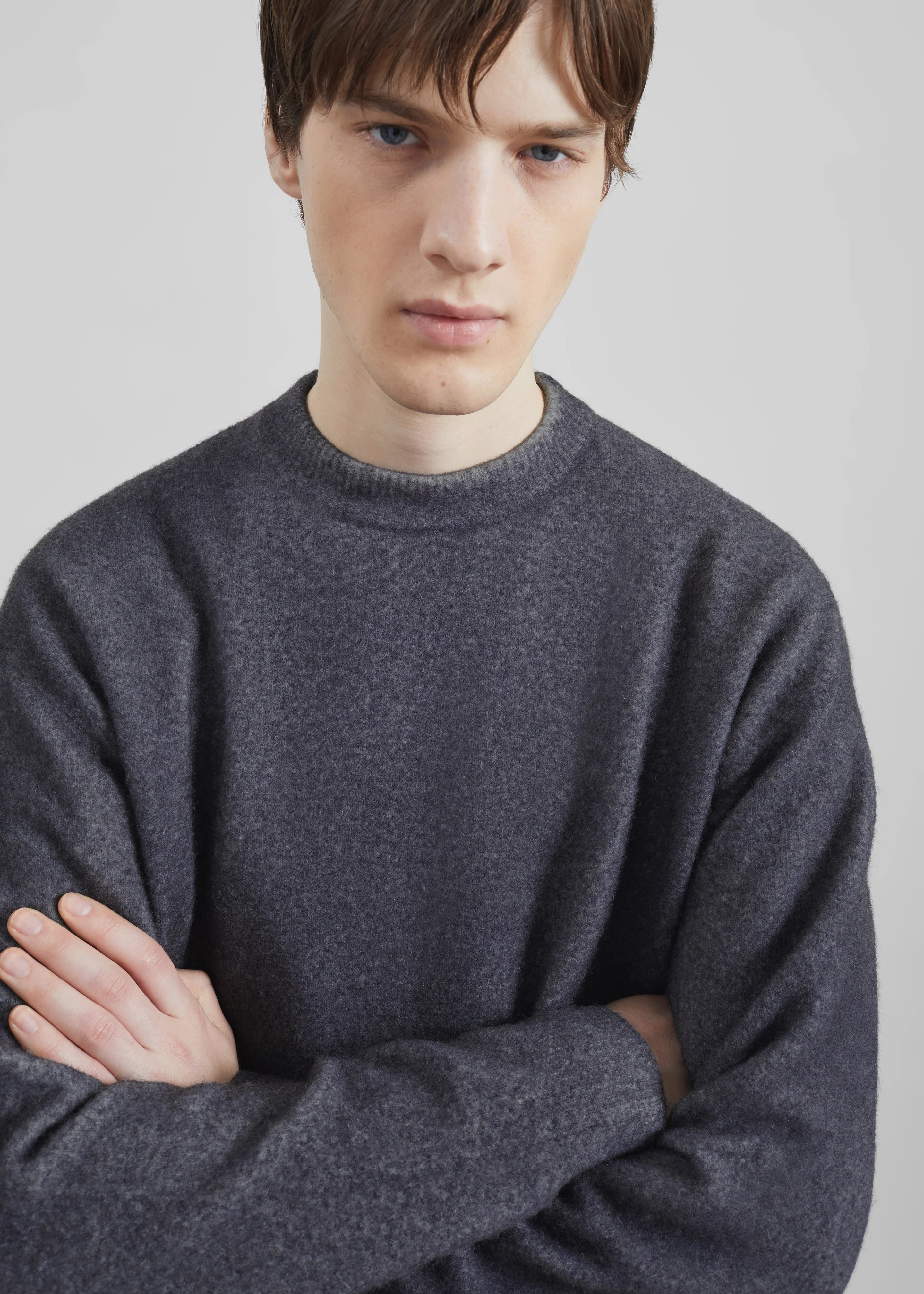 Amish Supplies Oversized Crewneck Sweater - Grey - Image 8