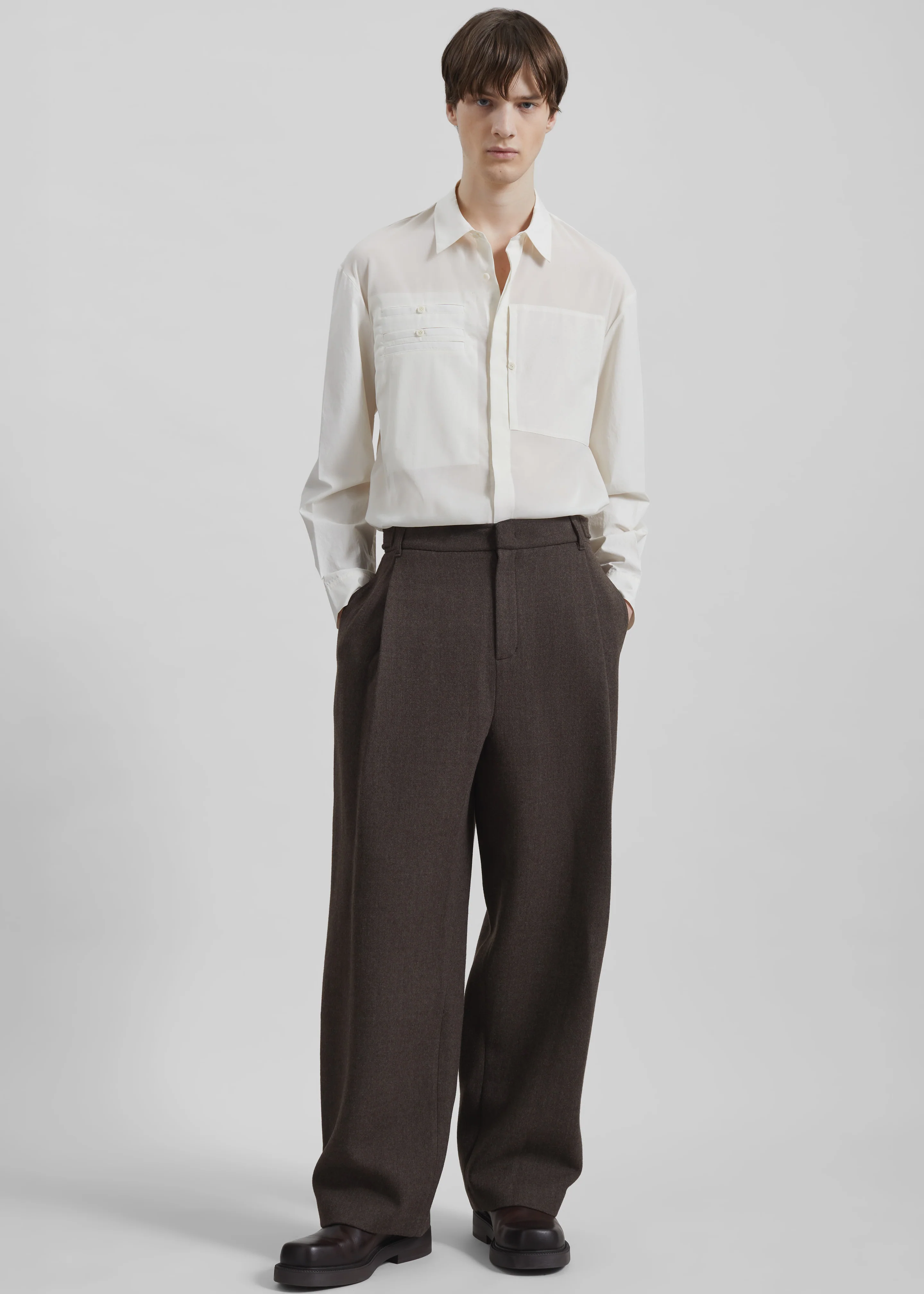 Amomento Drawer Pocket Shirt - Ivory - Image 4