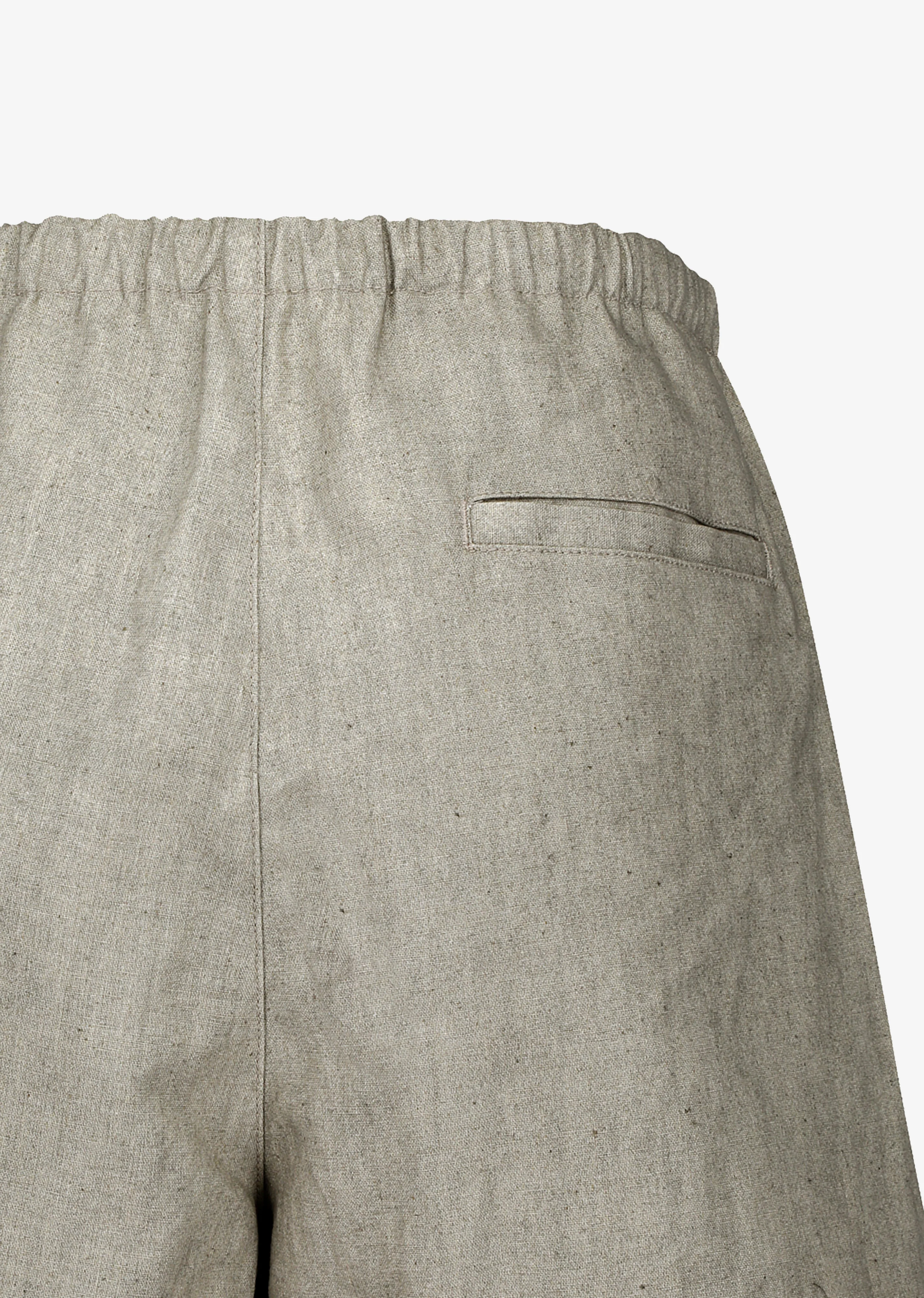 Amomento Linen Drawstring Shorts - Beige - Image 5
