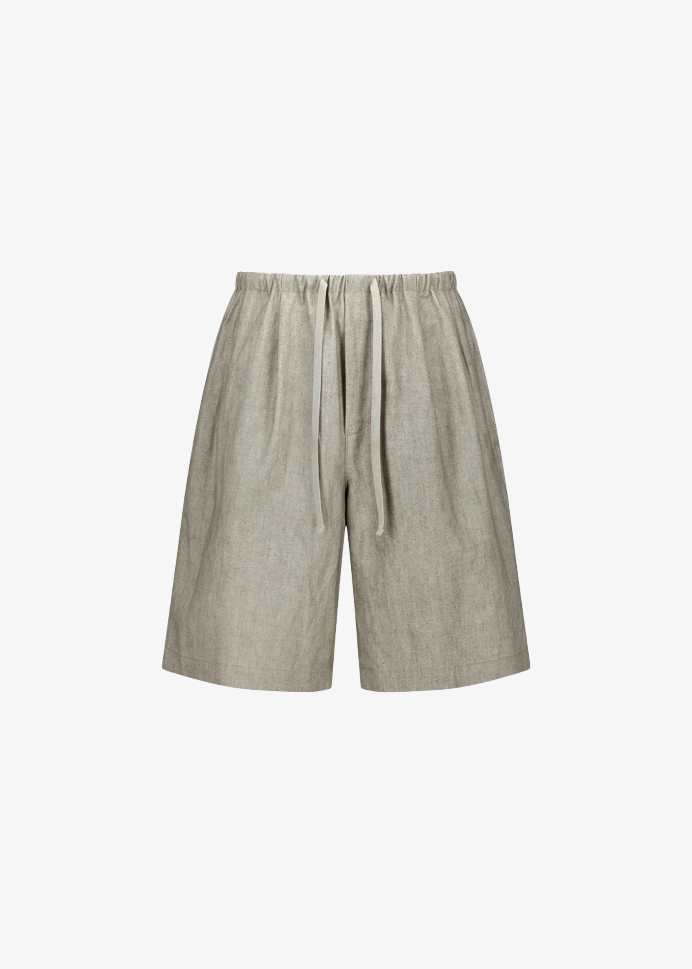 Amomento Linen Drawstring Shorts - Beige - Image 6