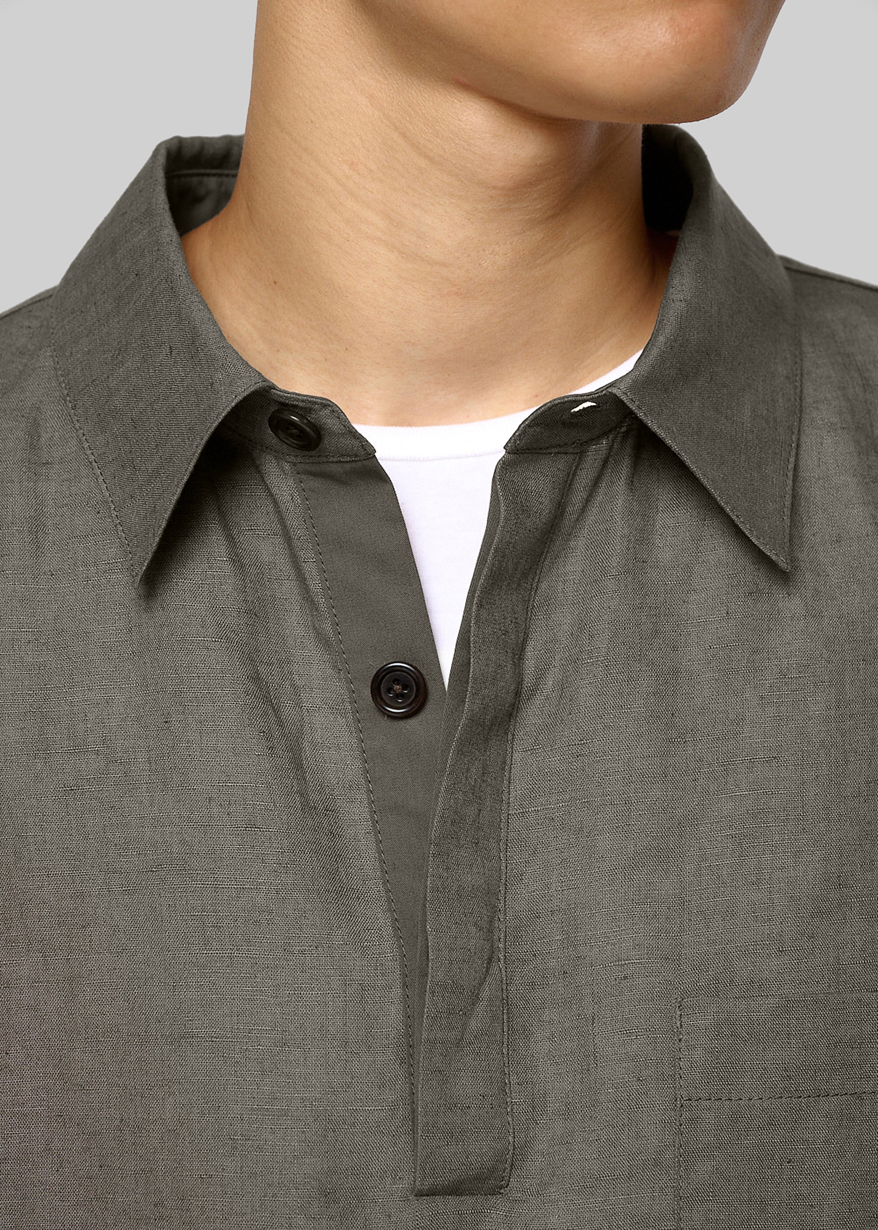 Amomento Linen Pullover - Khaki - Image 2