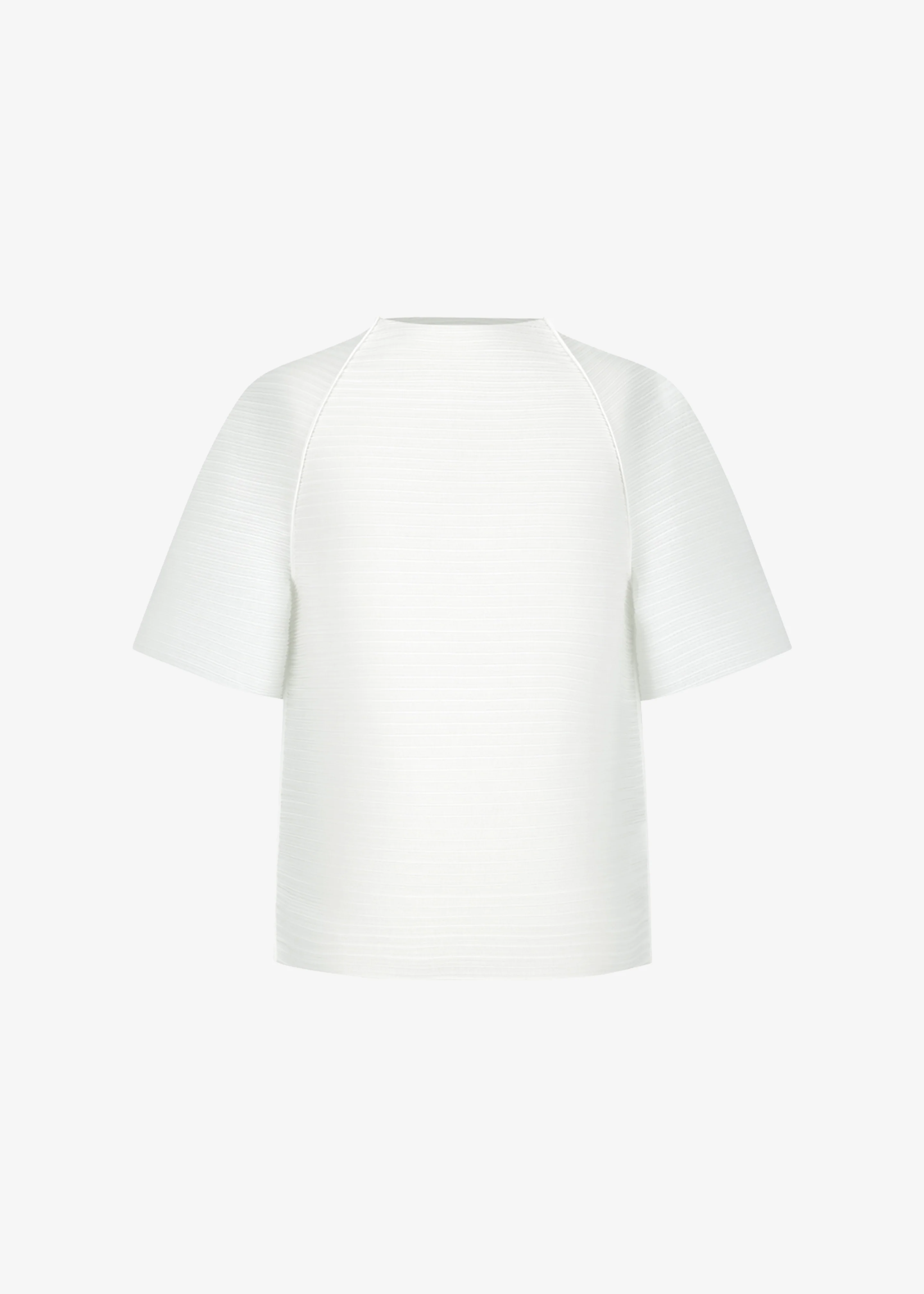 Amomento Men's Pleats Raglan Top - White - Image 7