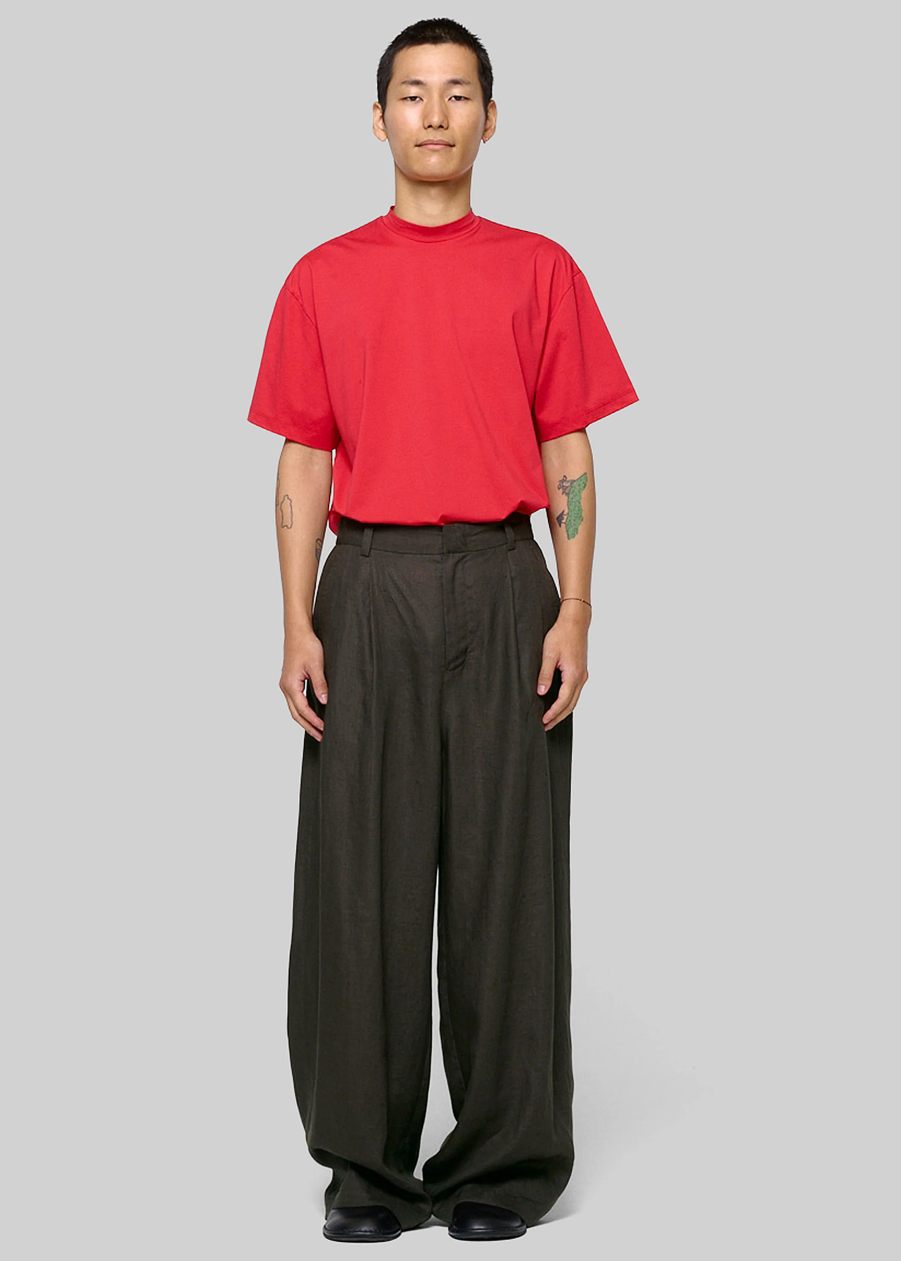 Amomento Mock Neck T-Shirt - Red - Image 3