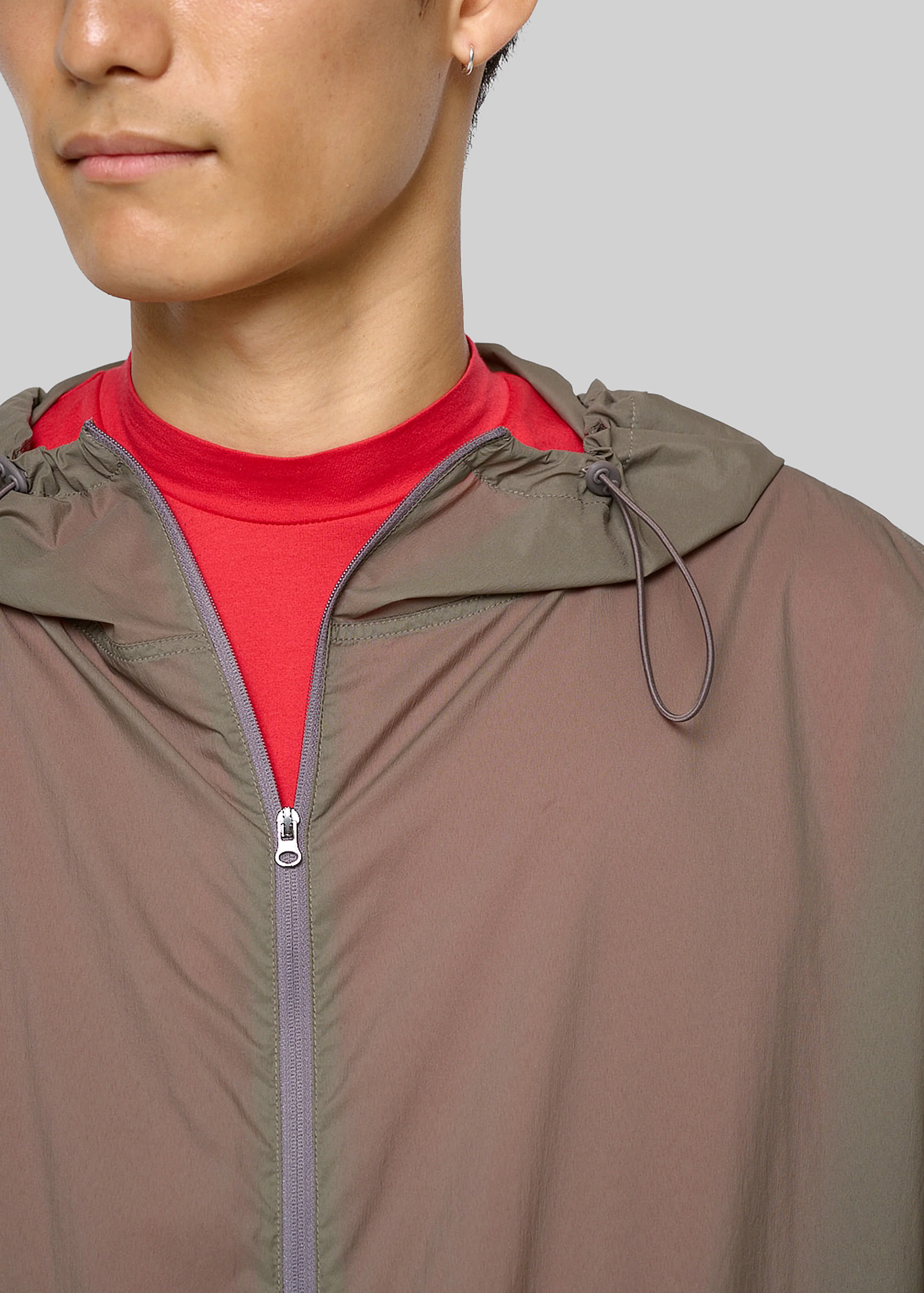 Amomento Raglan Hooded Jumper - Khaki - Image 3