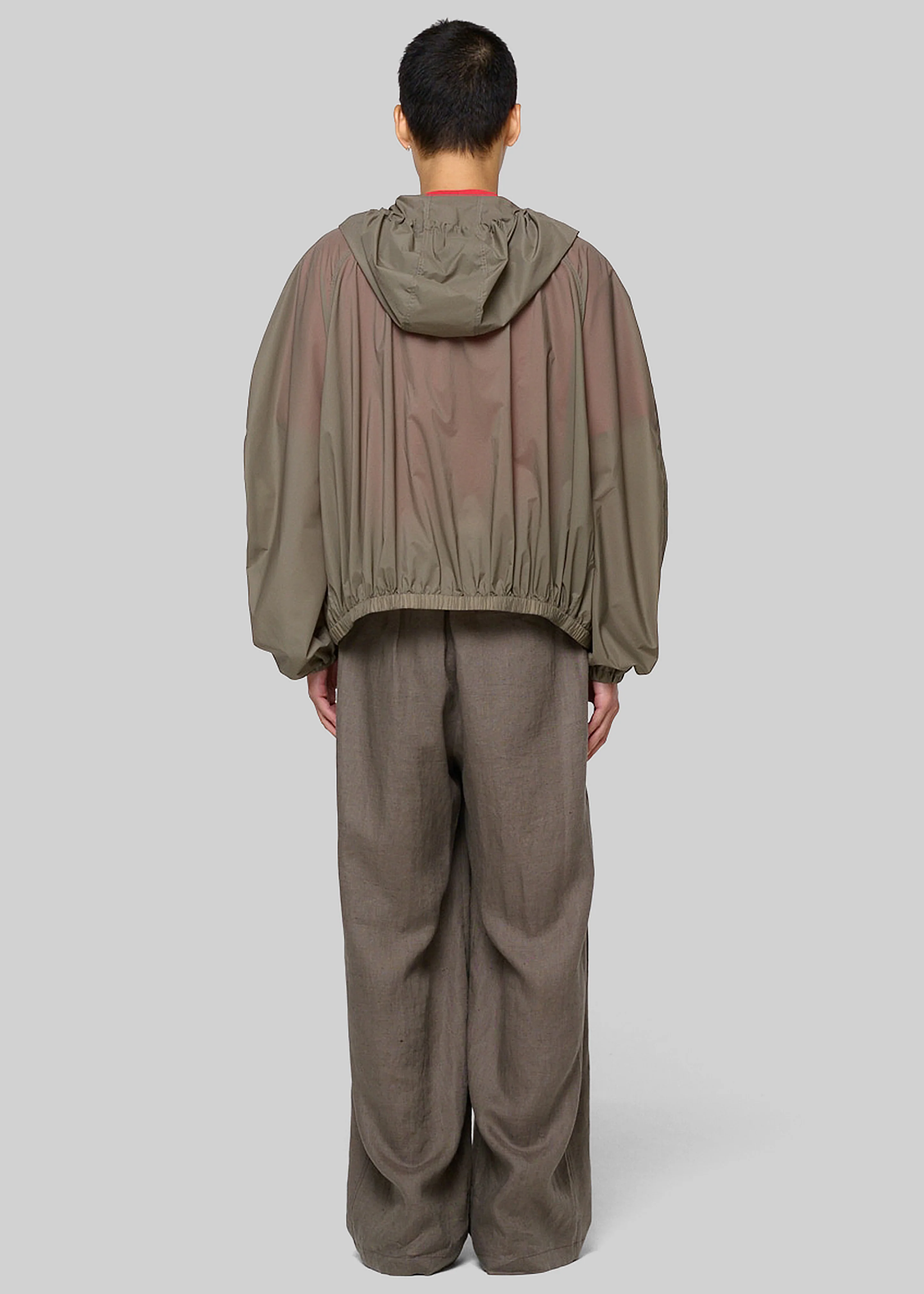 Amomento Raglan Hooded Jumper - Khaki - Image 9