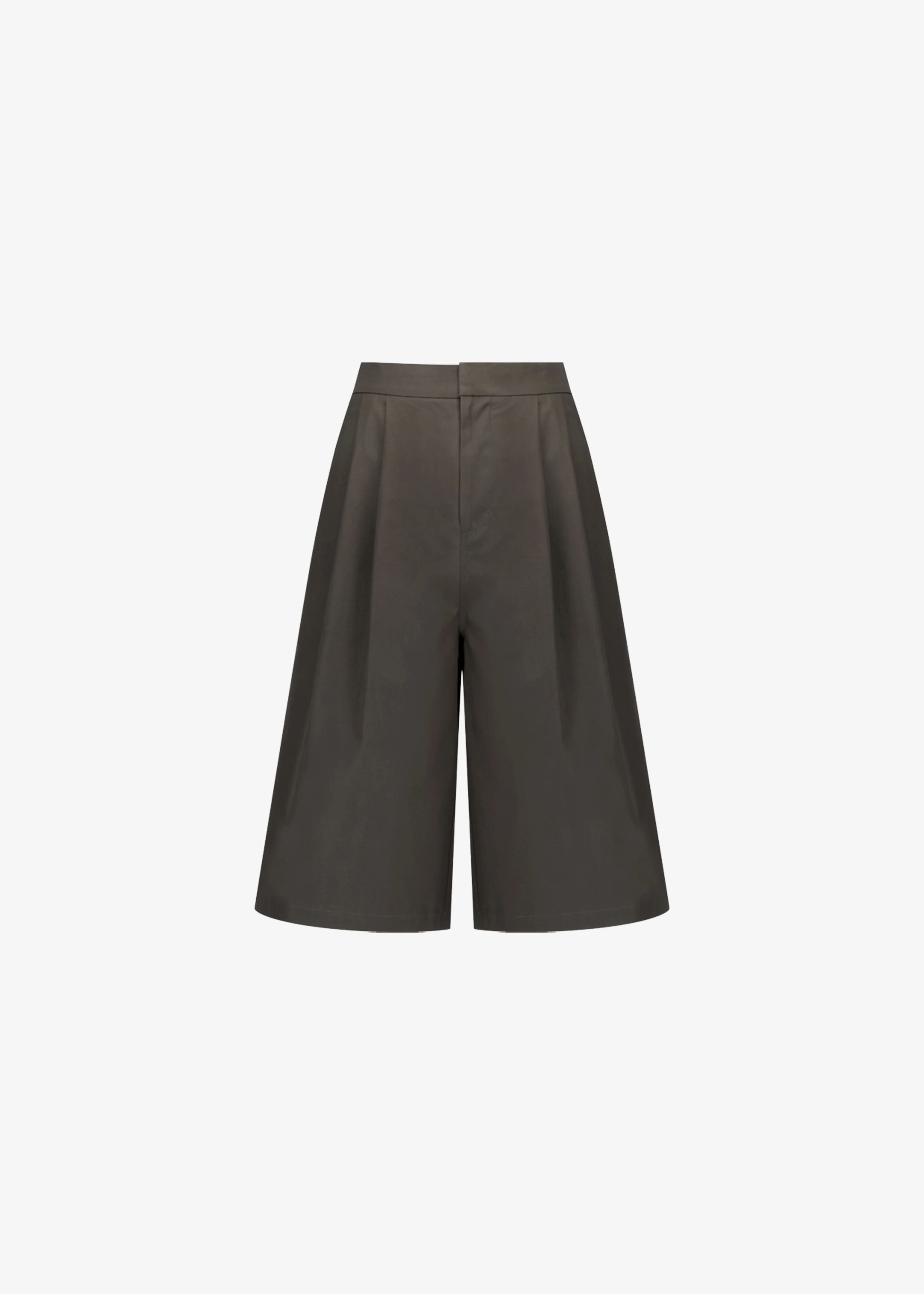 Amomento Two Tuck Wide Shorts - Brown - Image 8