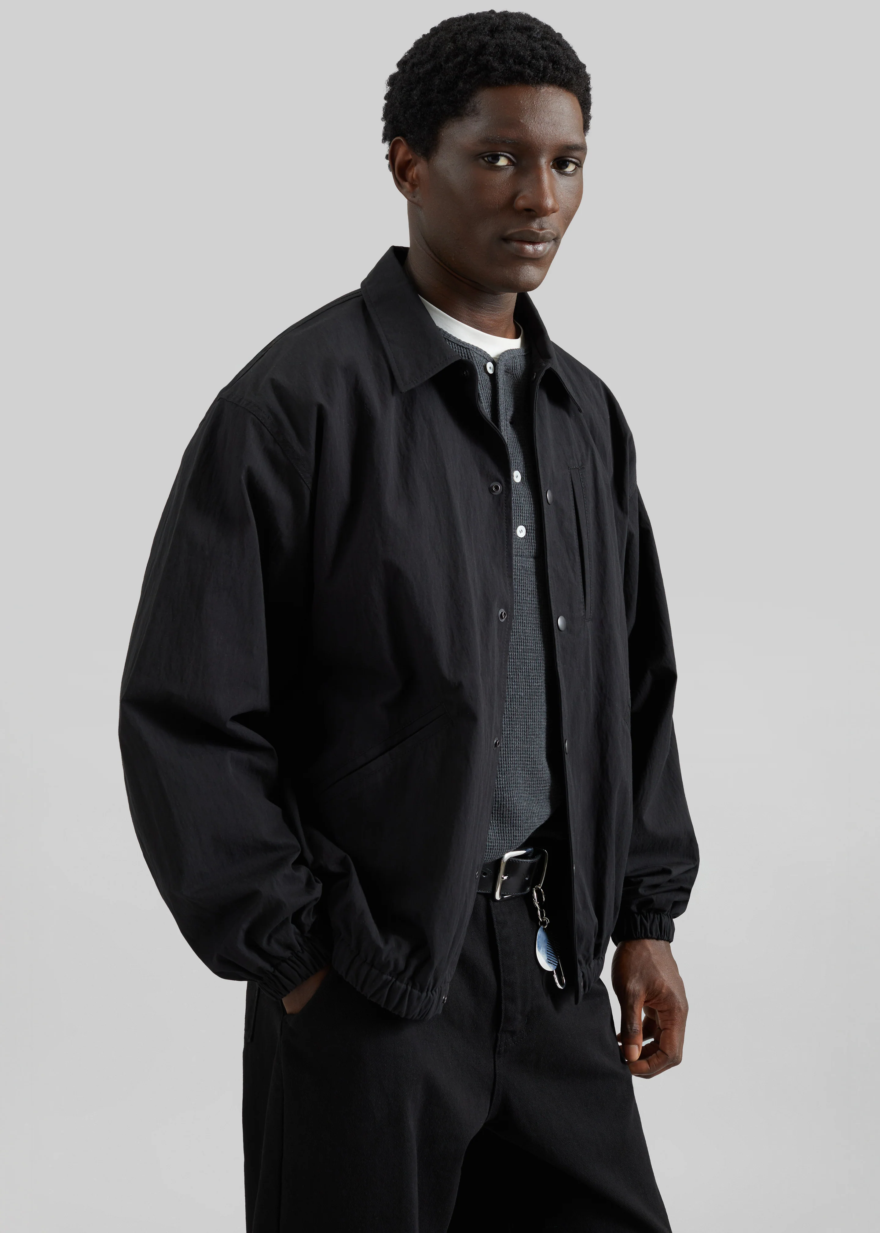 Andres Coach Jacket - Black - Image 4