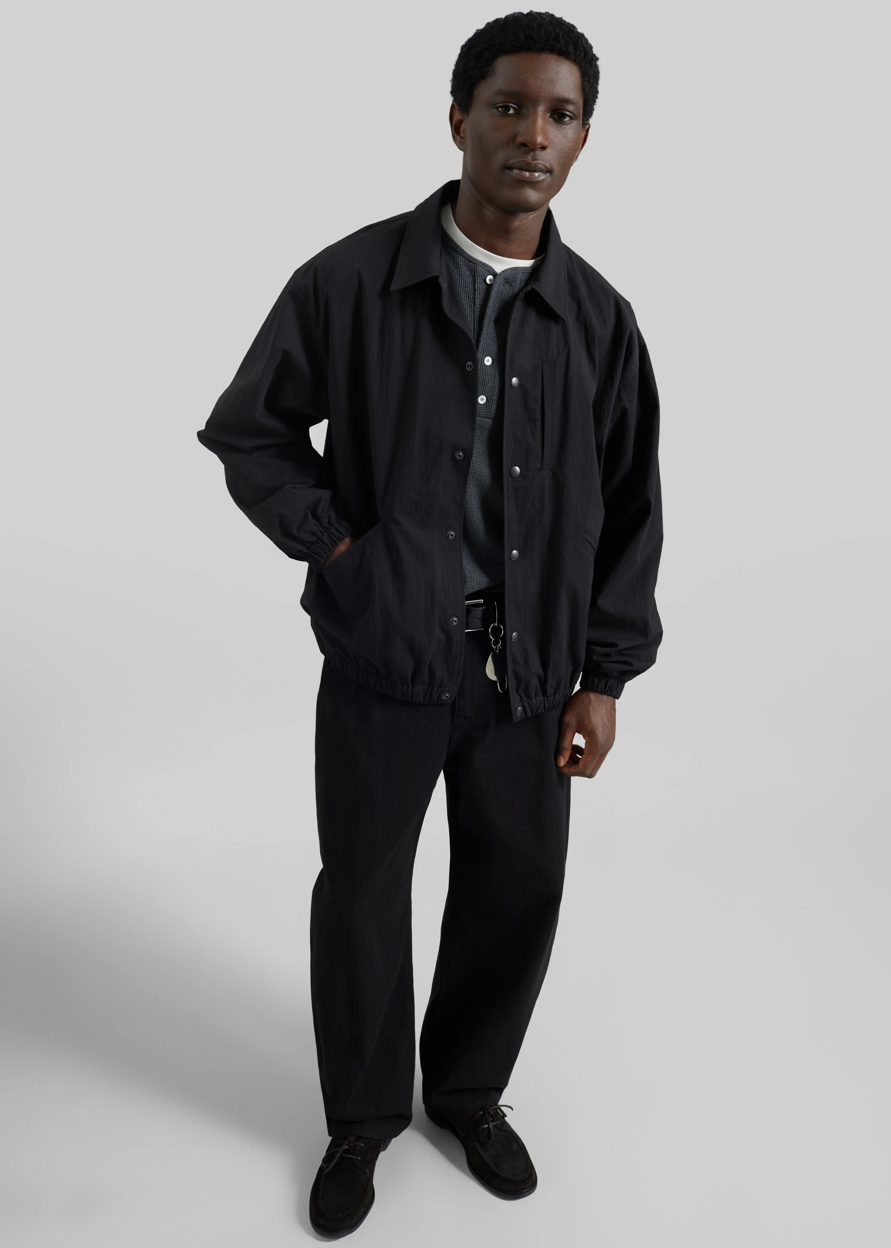 Andres Coach Jacket - Black - Image 5