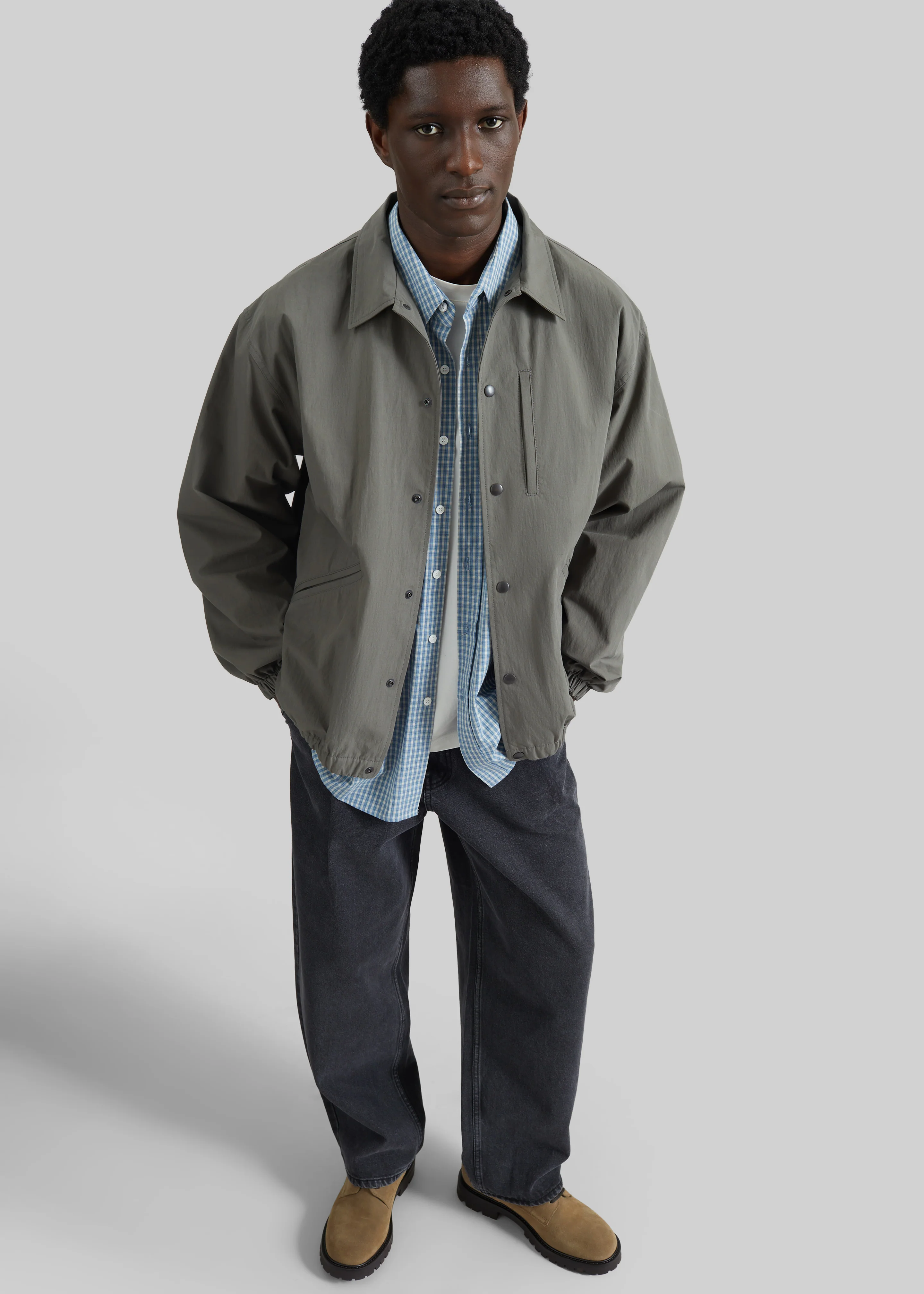 Andres Coach Jacket - Pale Olive - Image 2