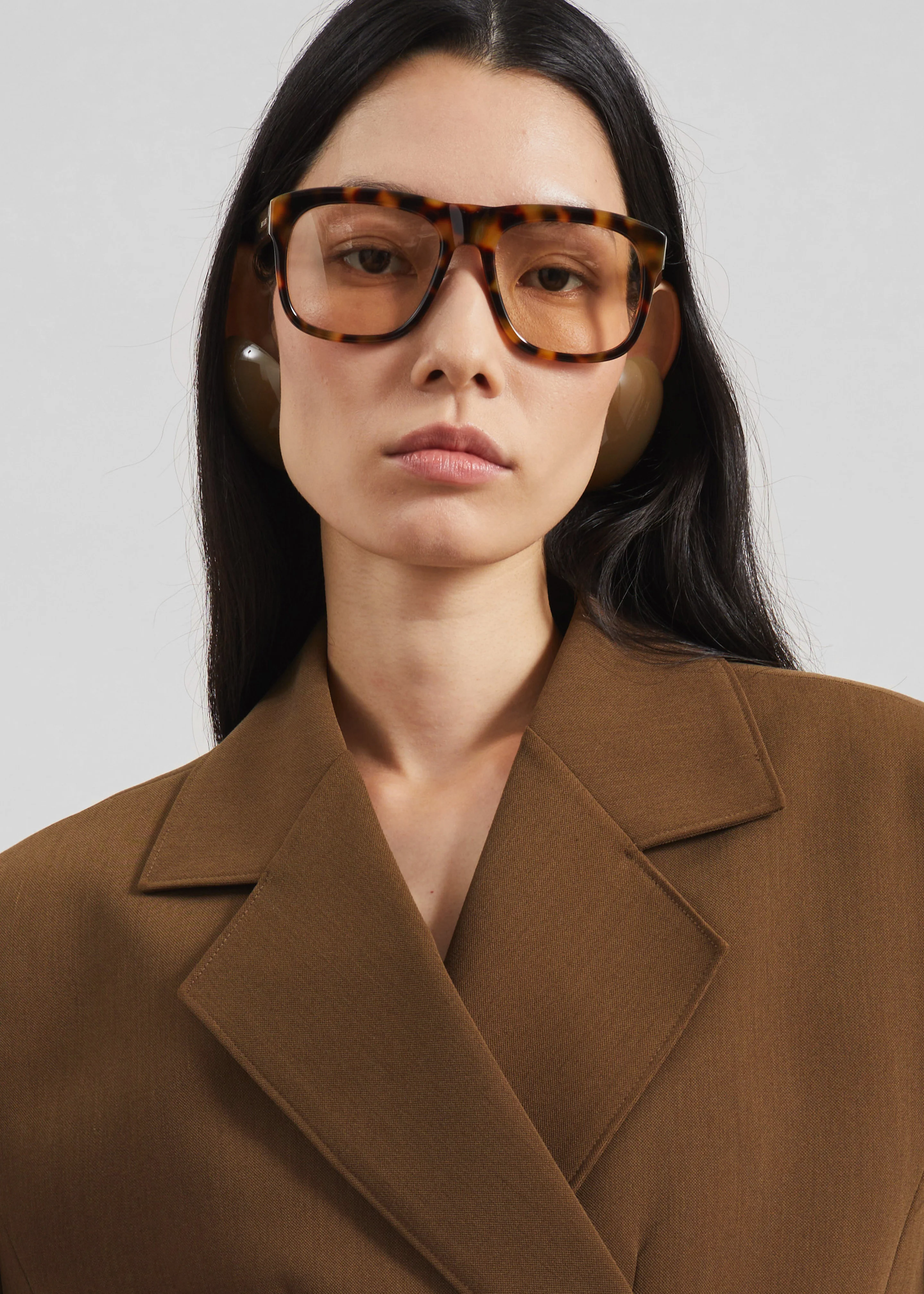 Antwerp Wrap Blazer - Brown - Image 3