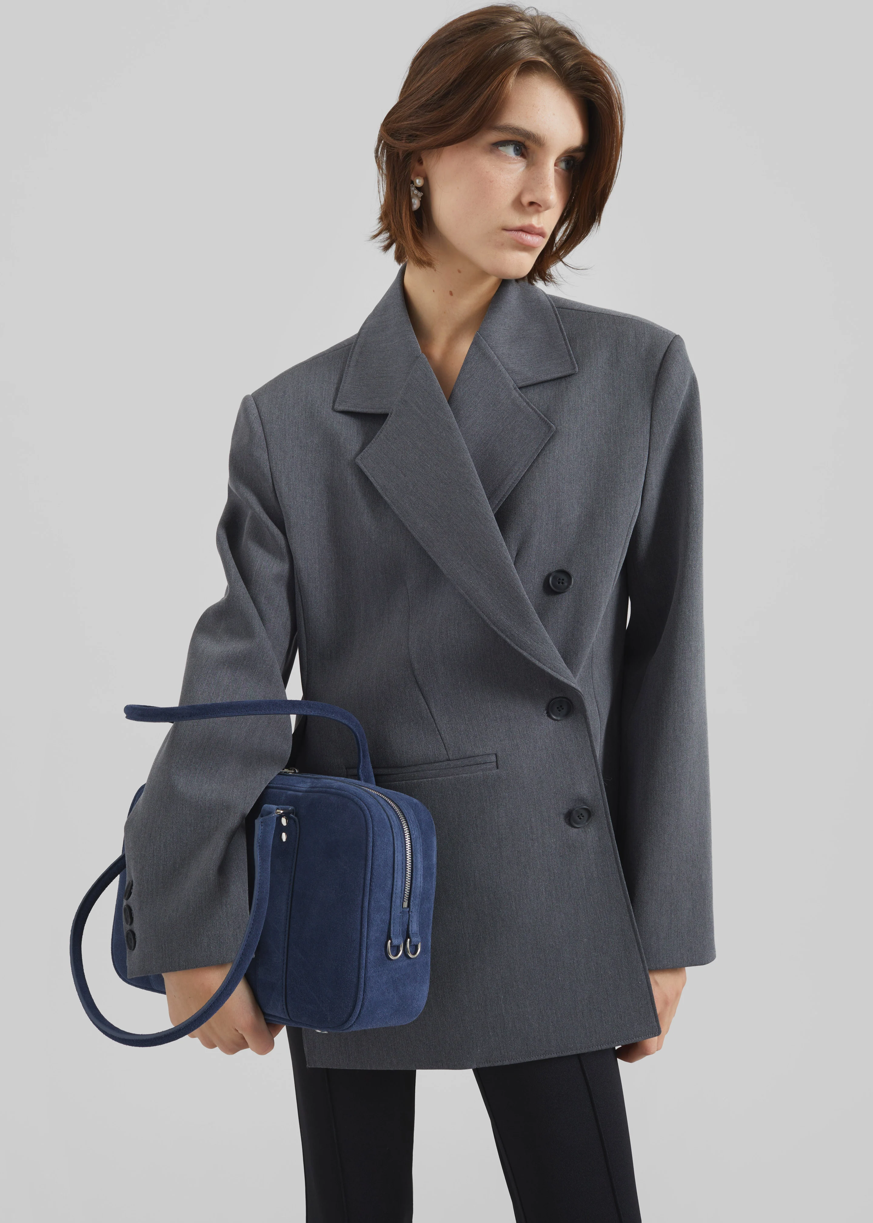 Antwerp Wrap Blazer - Grey - Image 2
