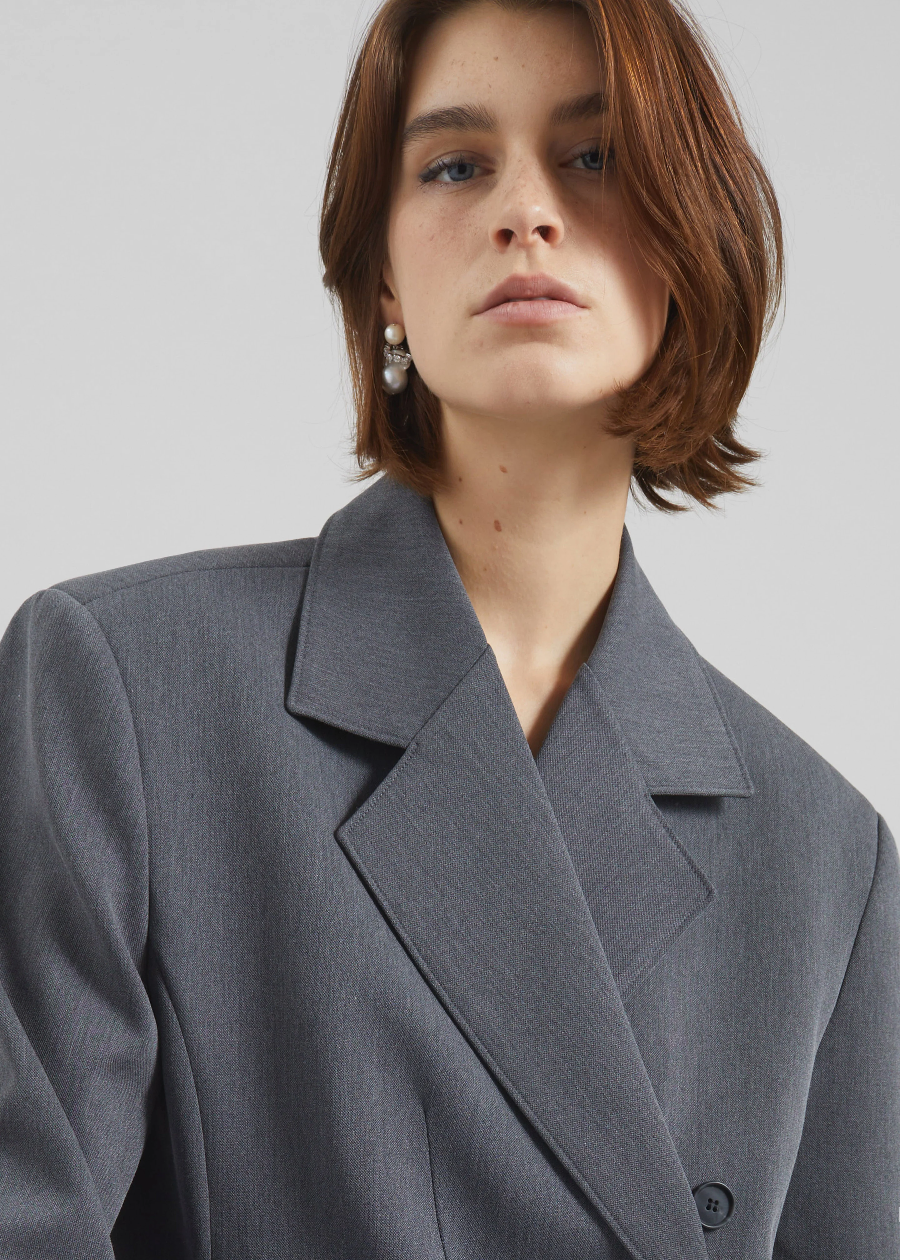 Antwerp Wrap Blazer - Grey - Image 3