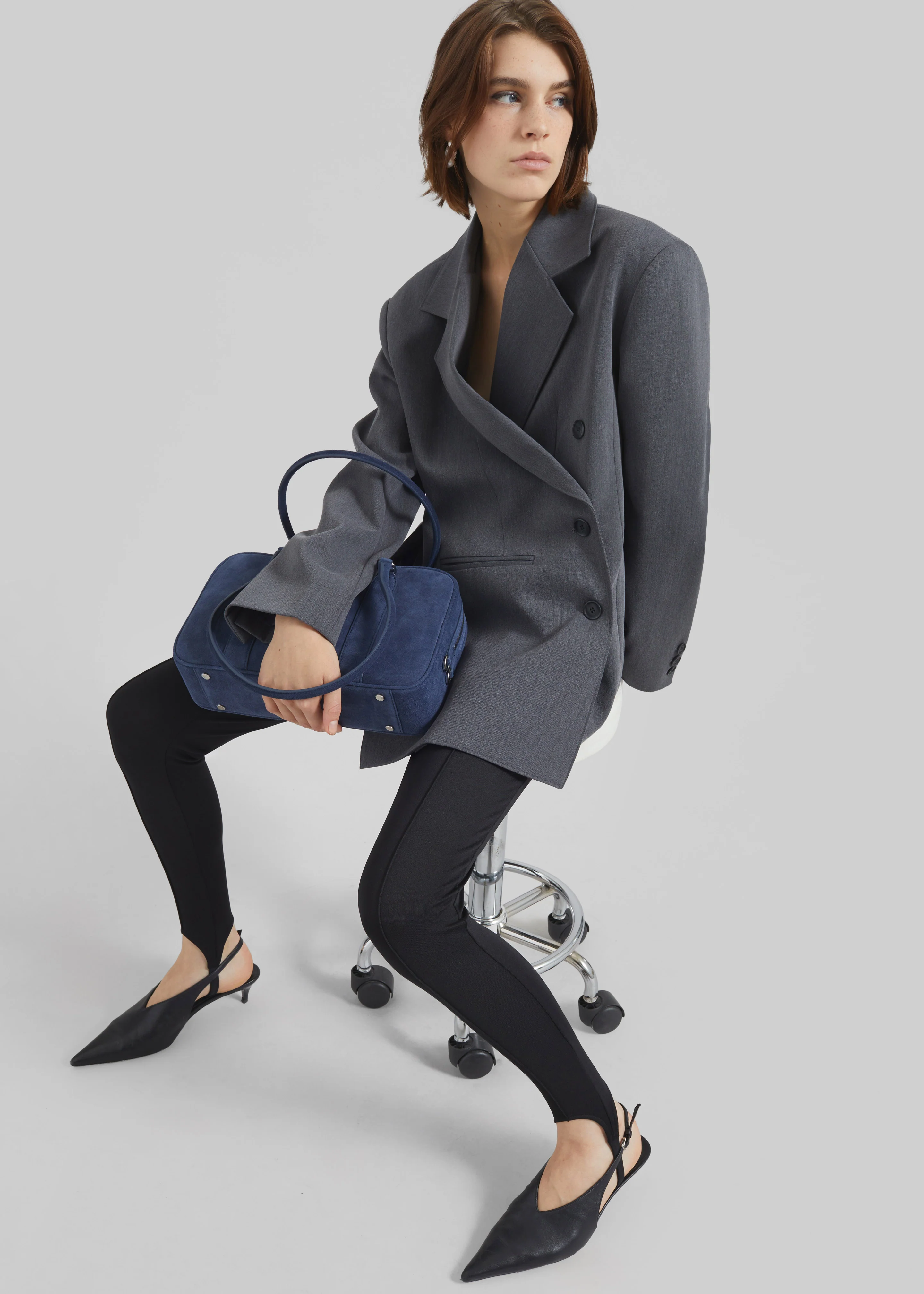 Antwerp Wrap Blazer - Grey - Image 7