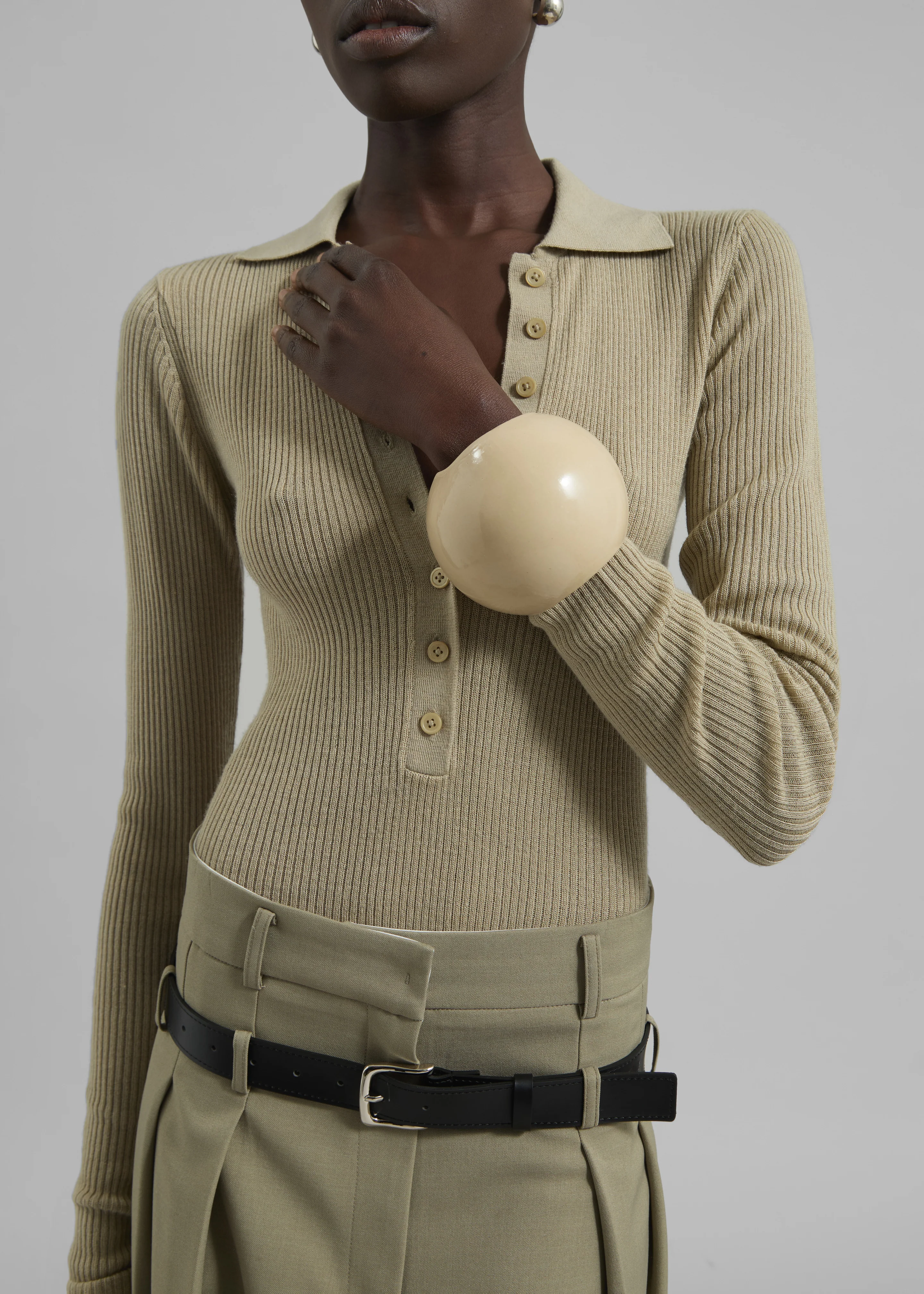Arc Objects Exclamation Bangle - Khaki - Image 3