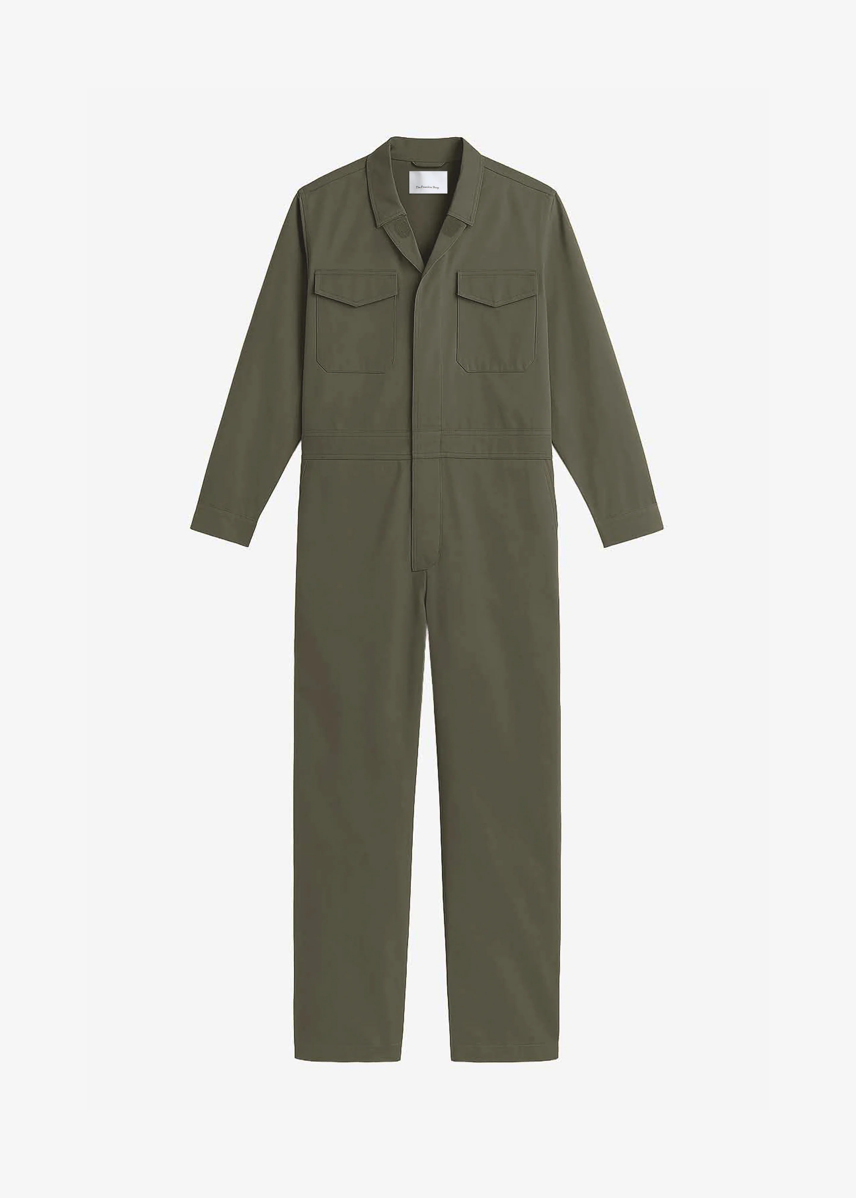 Ardea Cotton Utility Jumpsuit - Dark Olive - Image 7