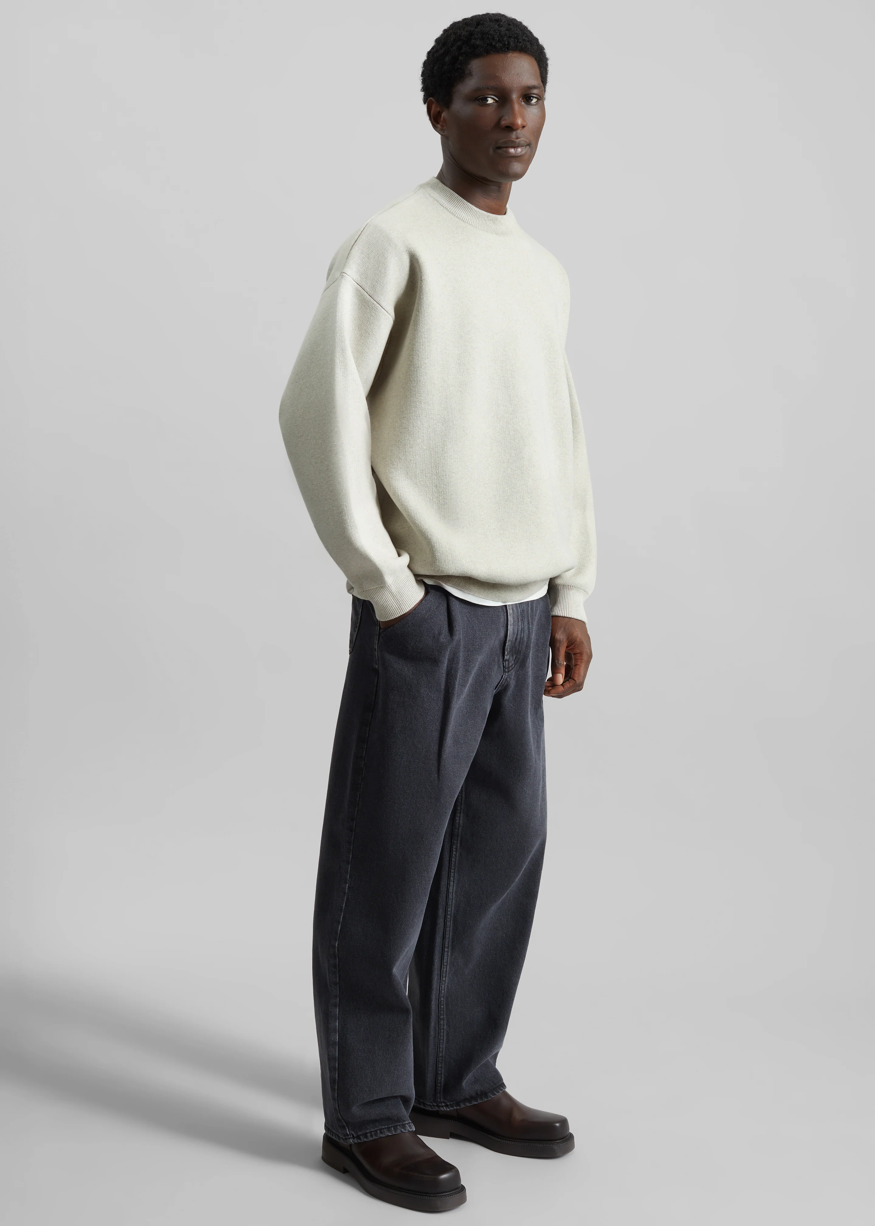 Arne Sweater - Grey Melange - Image 3