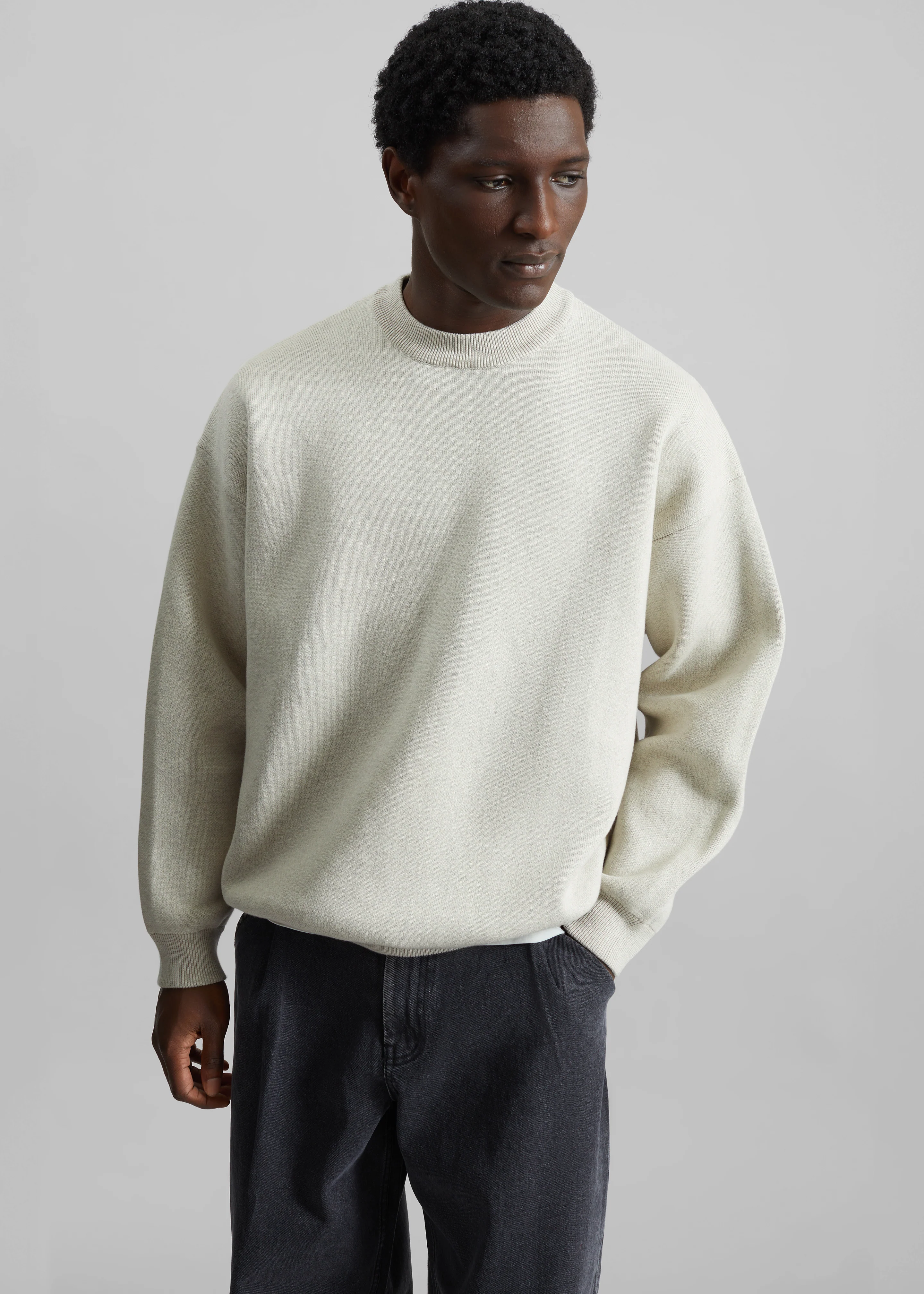 Arne Sweater - Grey Melange - Image 4