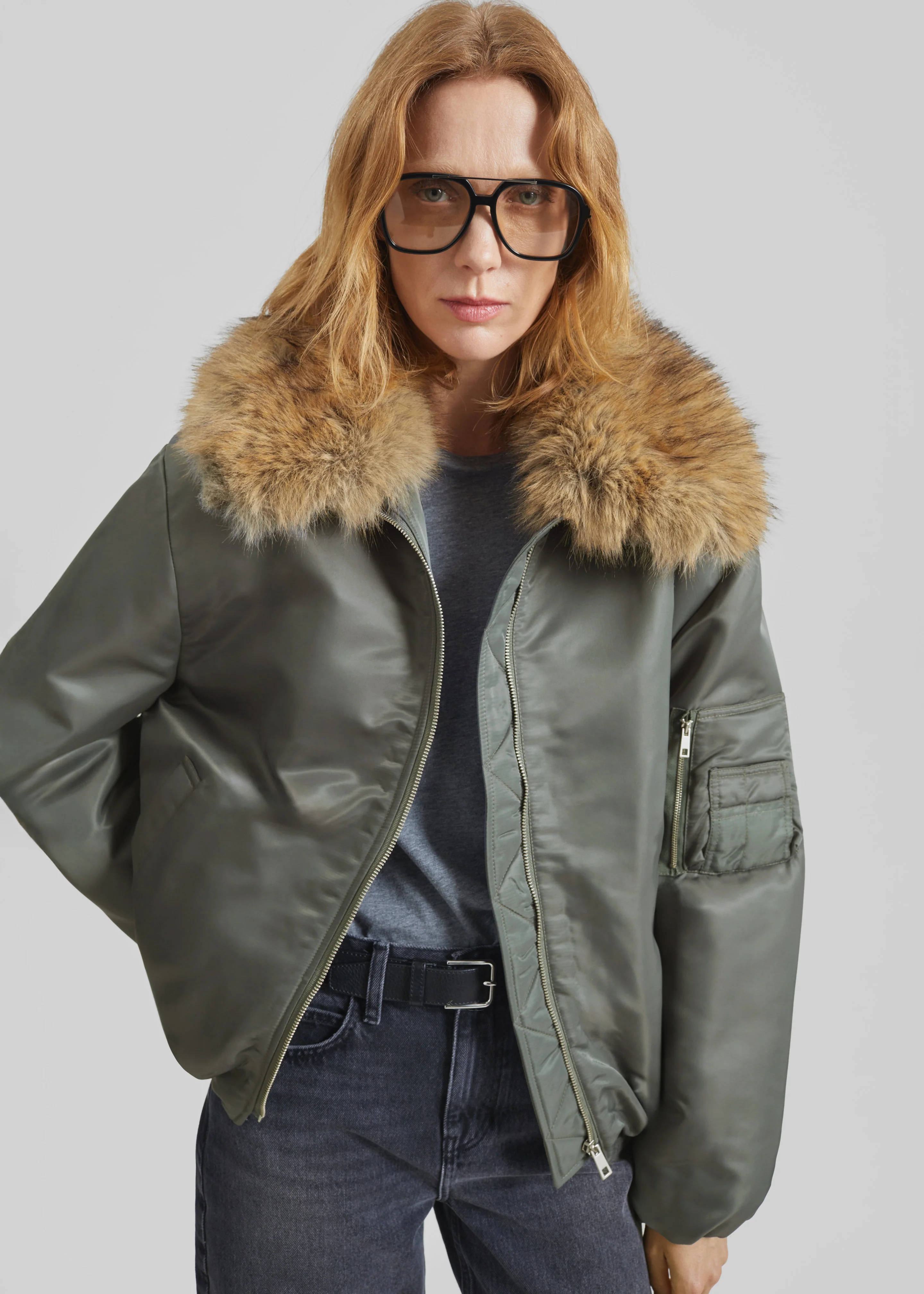 Arslev Bomber Jacket - Pale Olive - Image 3