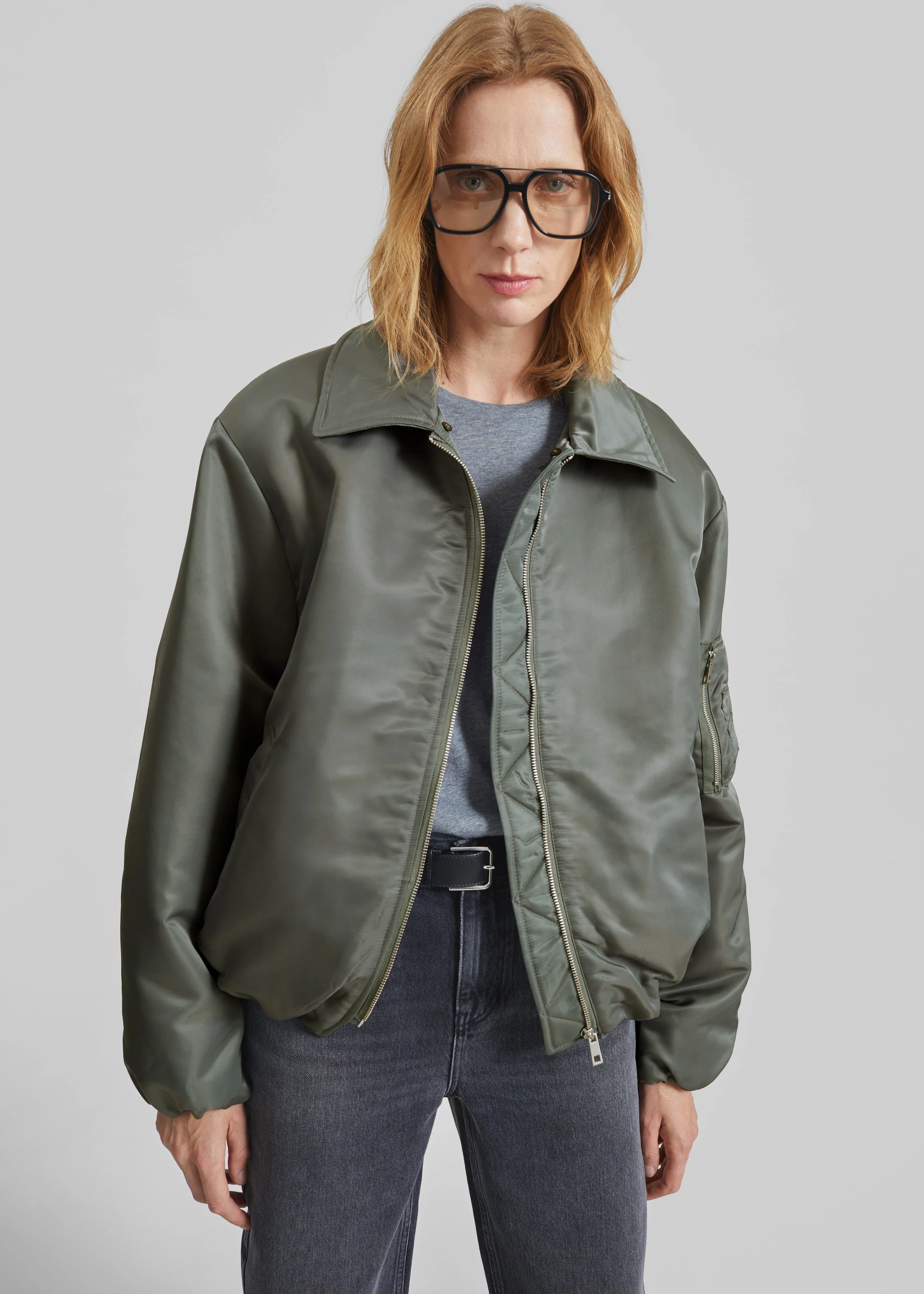 Arslev Bomber Jacket - Pale Olive - Image 7