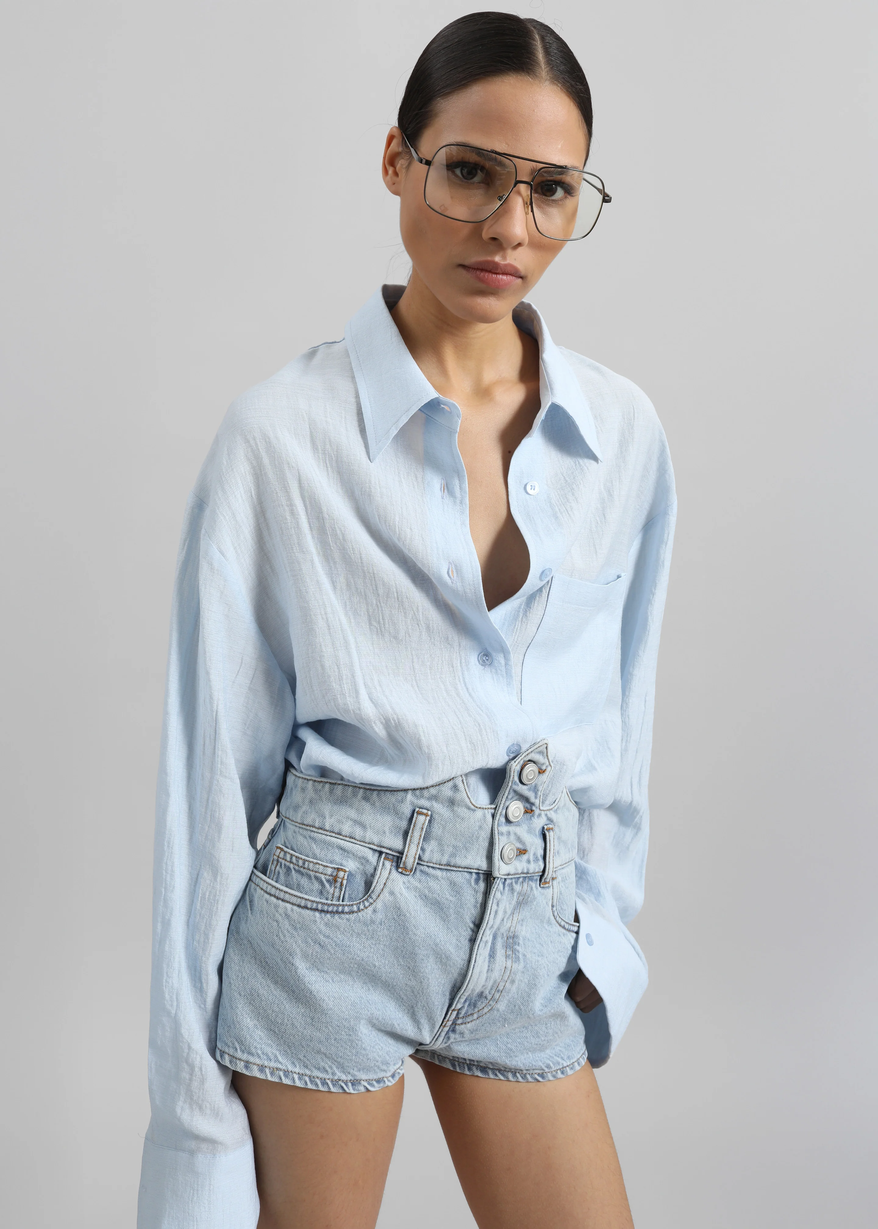 Ascain Fluid Shirt - Sky Blue - Image 4
