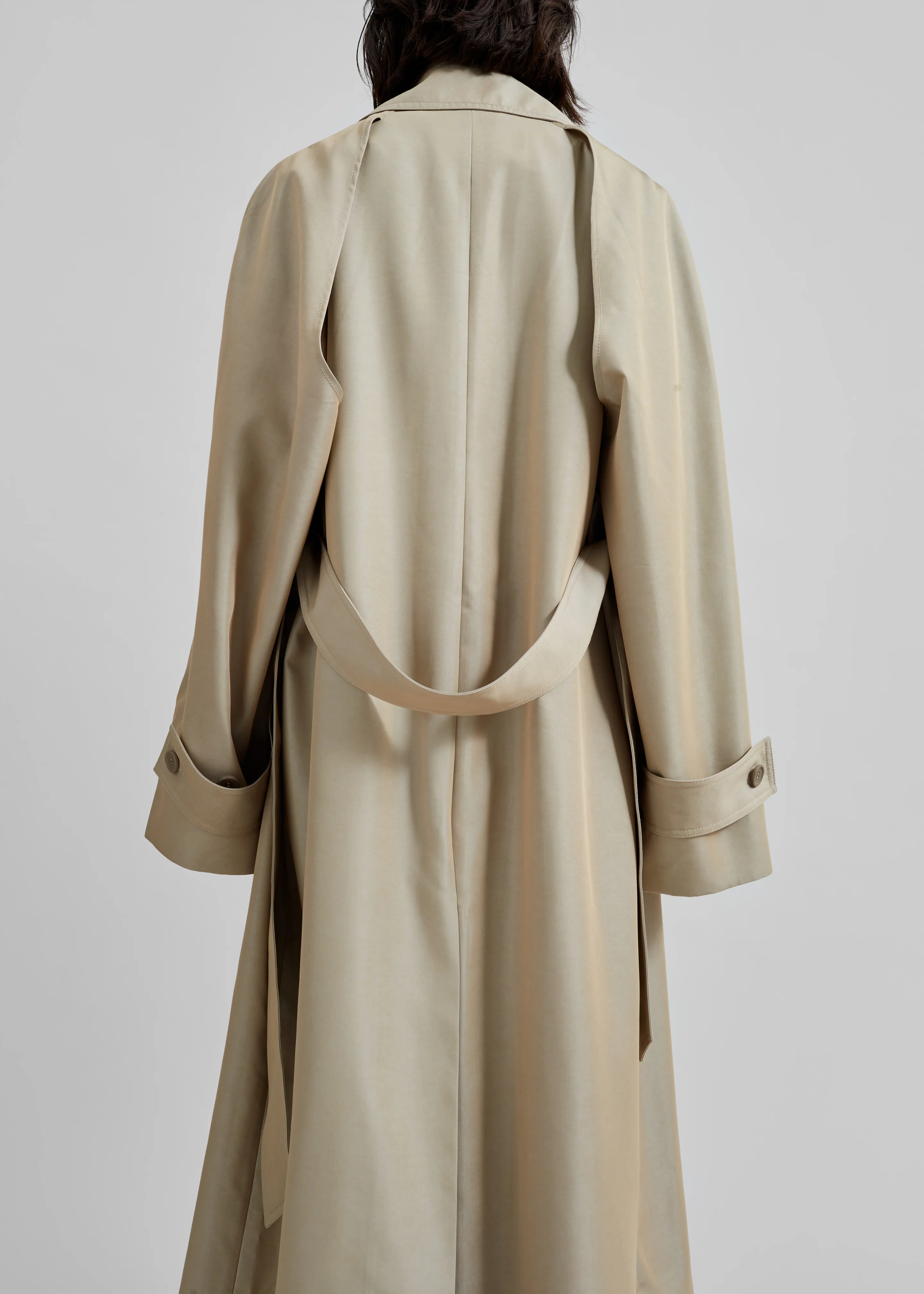 Astoria Cut-Out Raglan Sleeve Trench Coat - Beige - Image 10