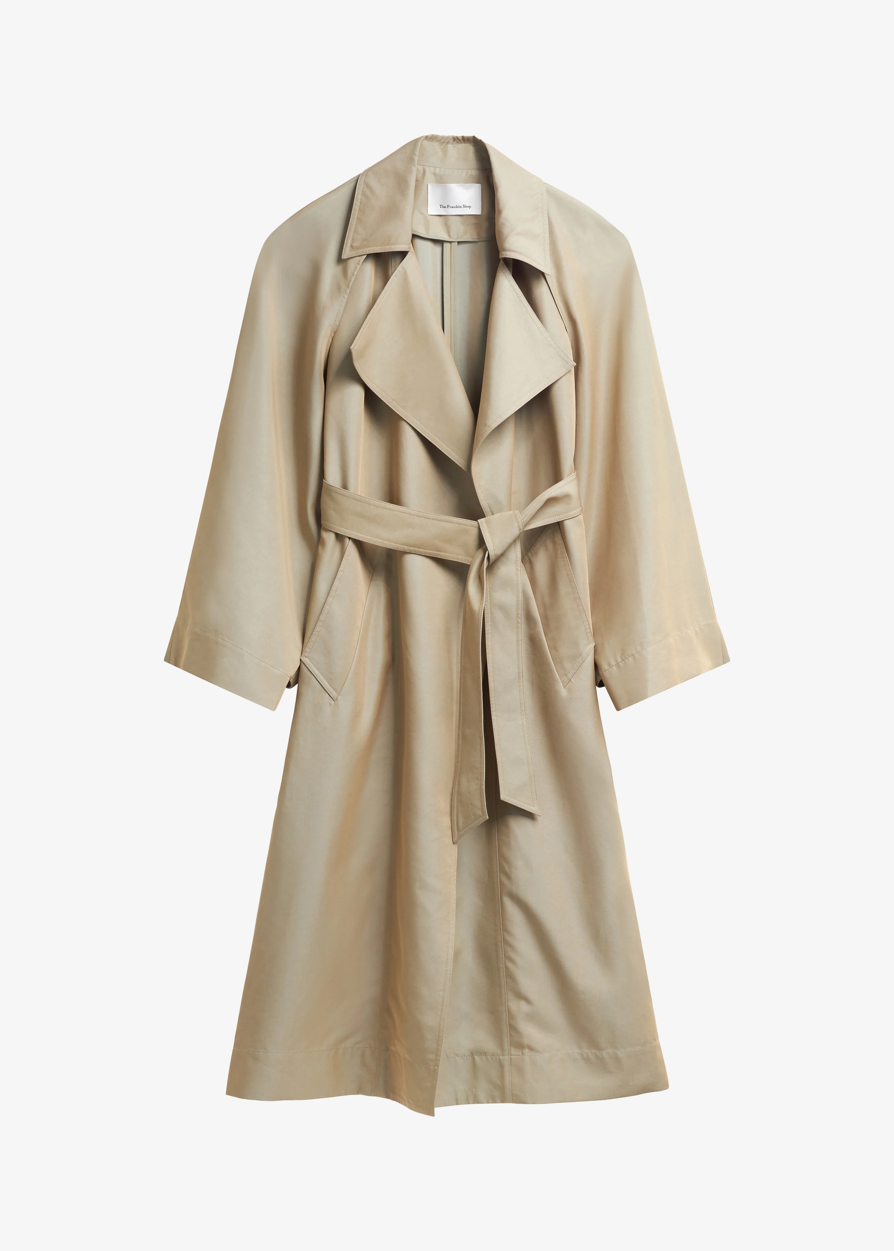Astoria Cut-Out Raglan Sleeve Trench Coat - Beige - Image 12