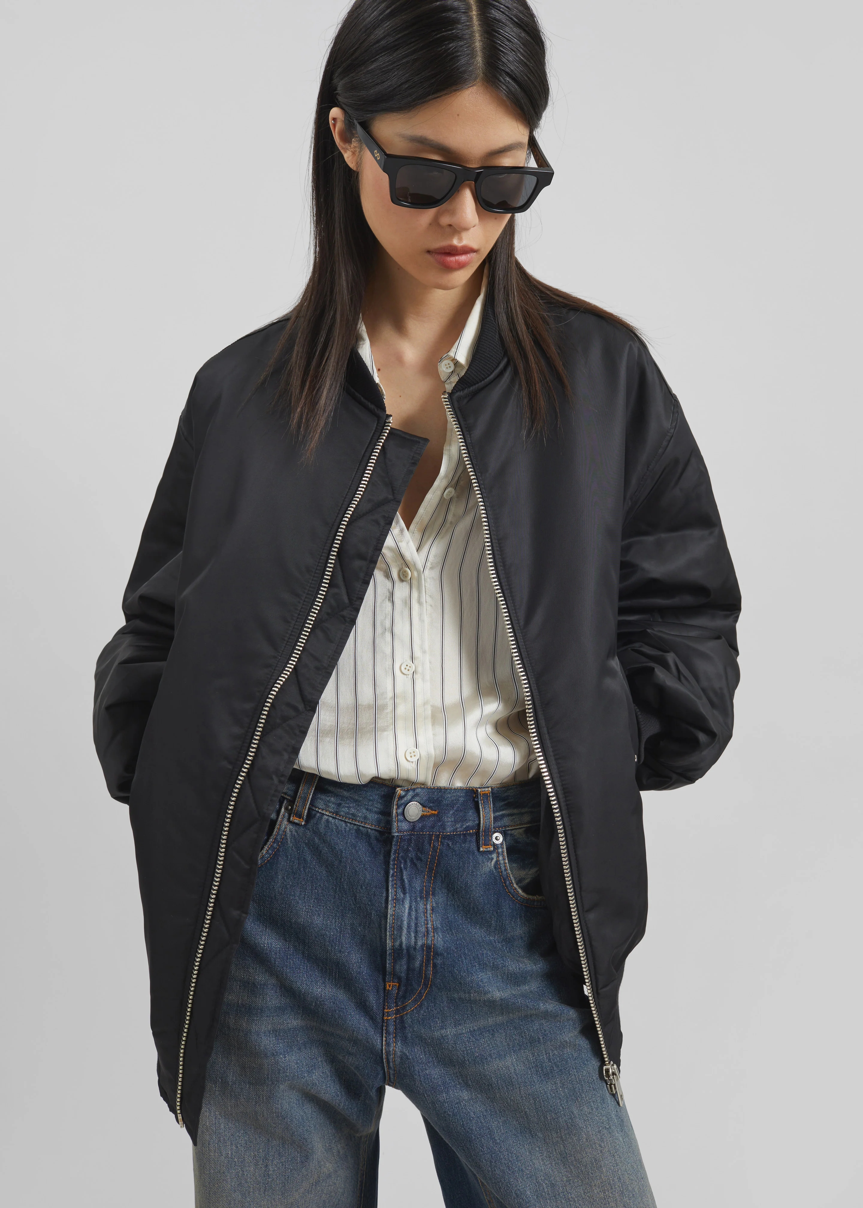 Astra Bomber Jacket - Black - Image 3