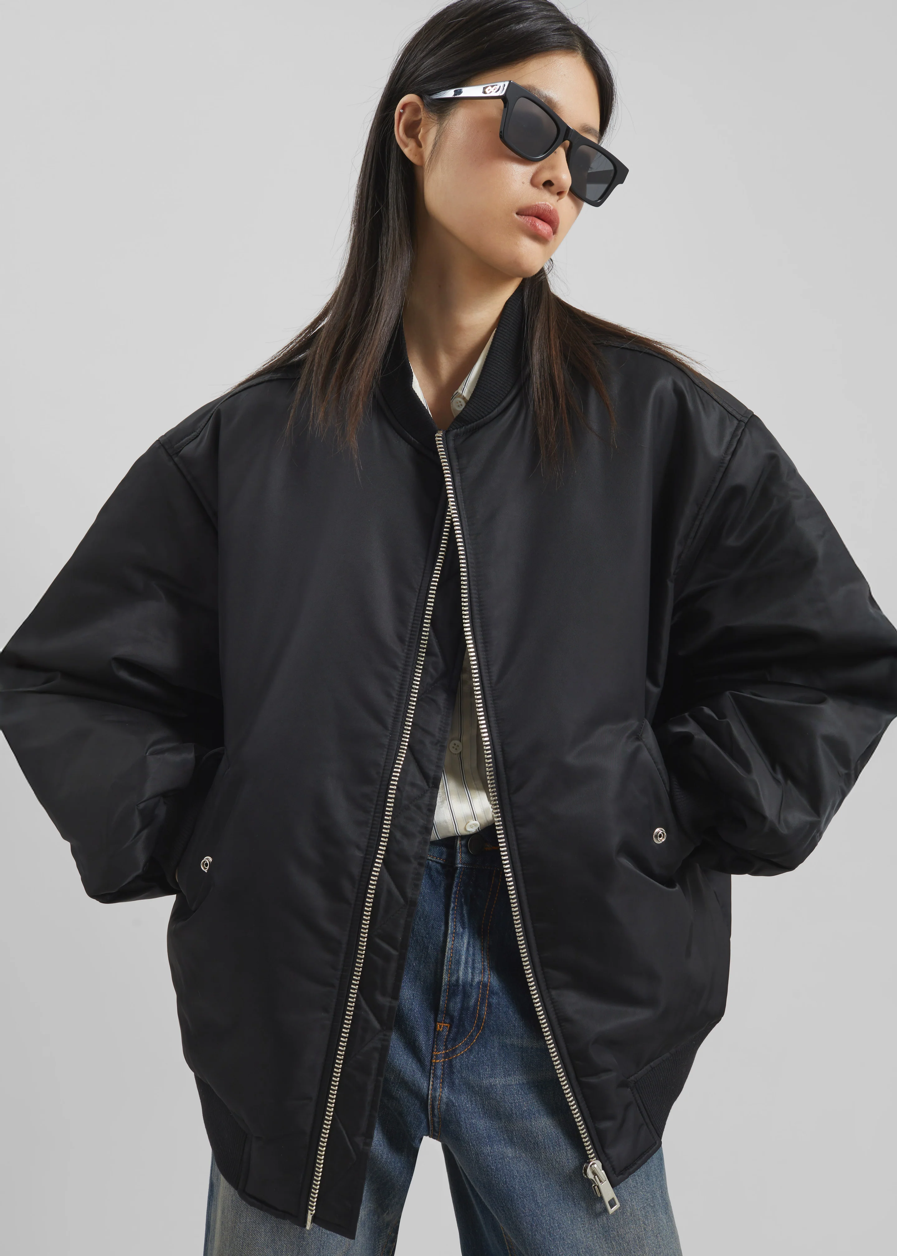Astra Bomber Jacket - Black - Image 4