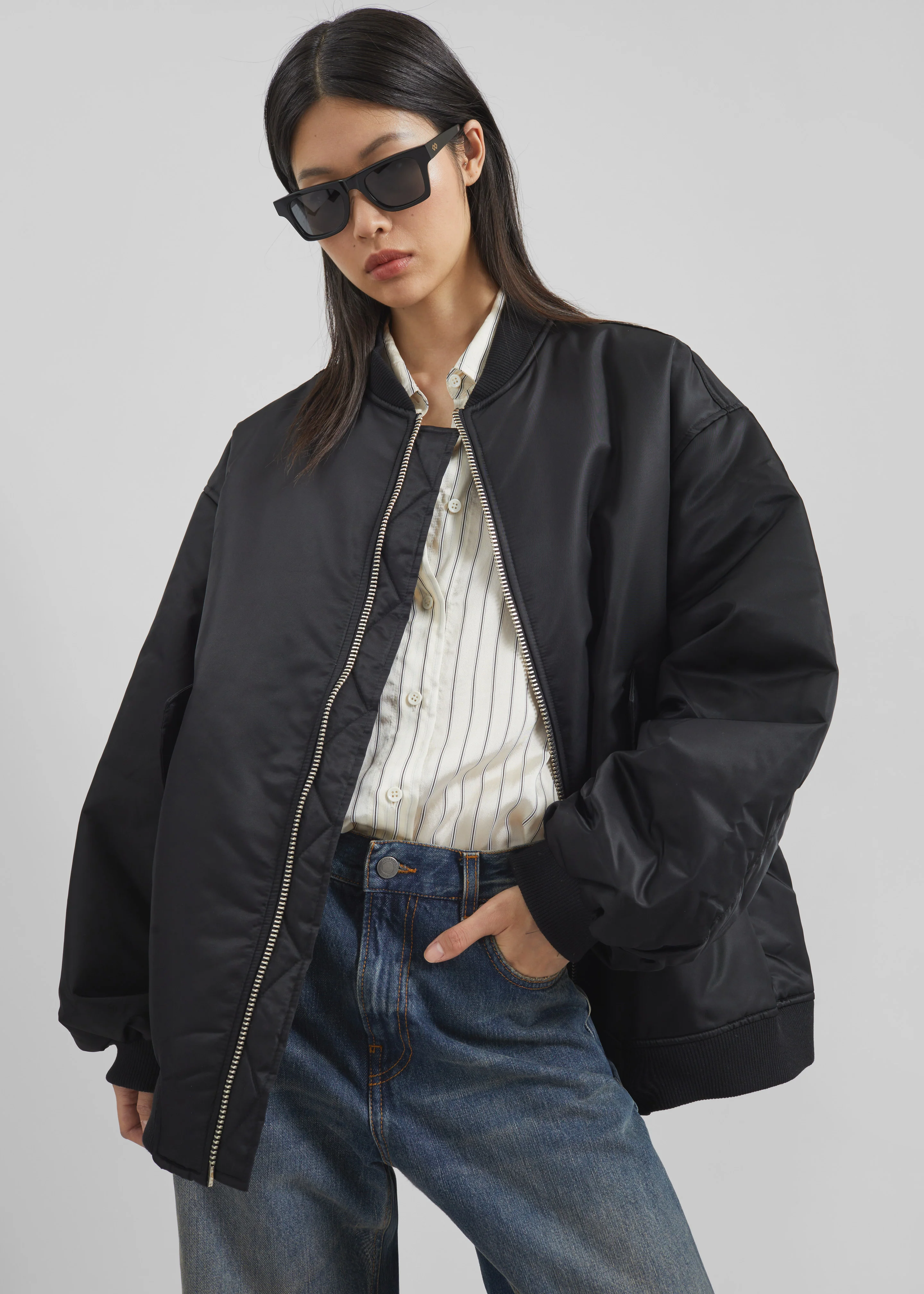 Astra Bomber Jacket - Black - Image 6