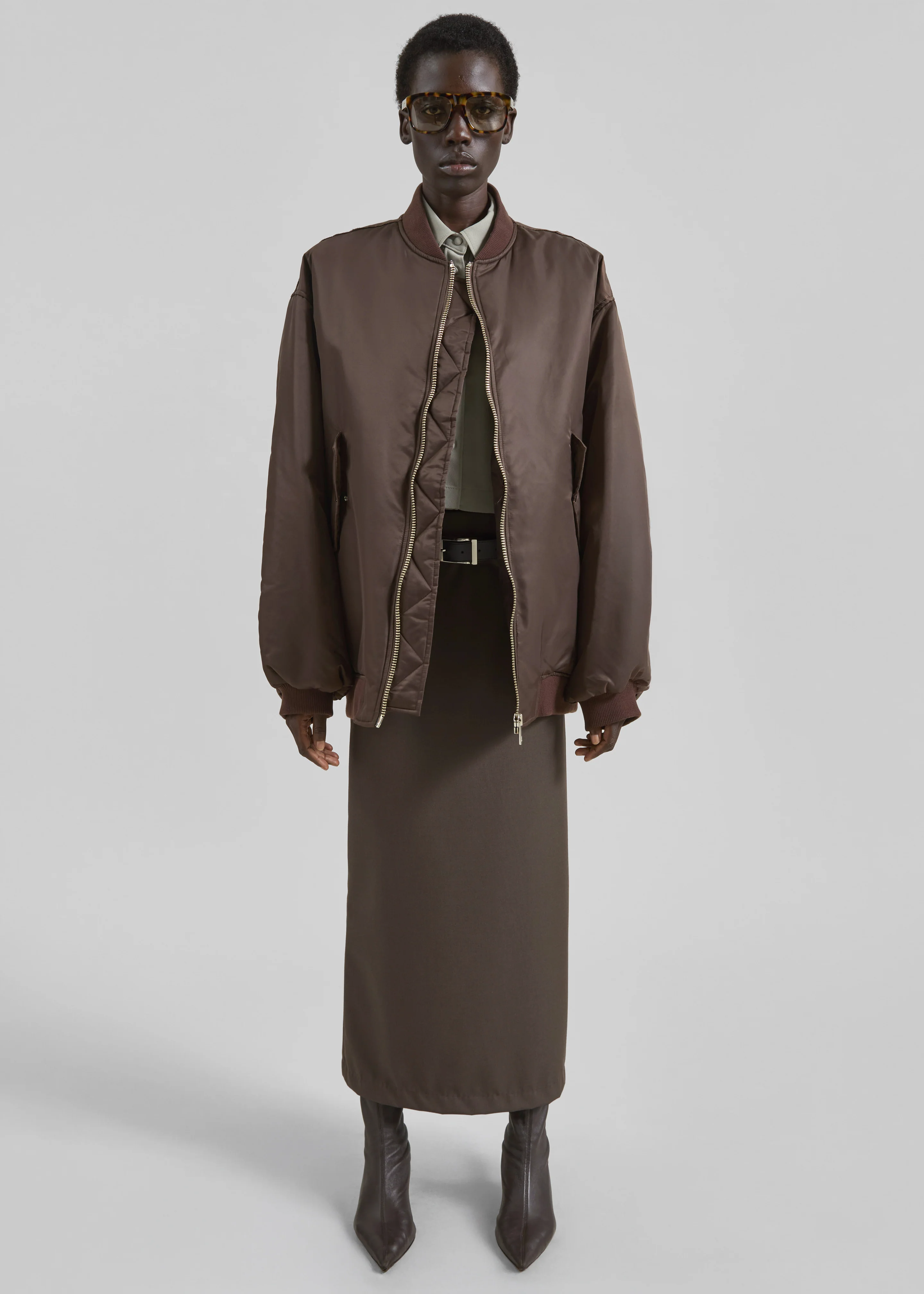 Astra Bomber Jacket - Brown - Image 5
