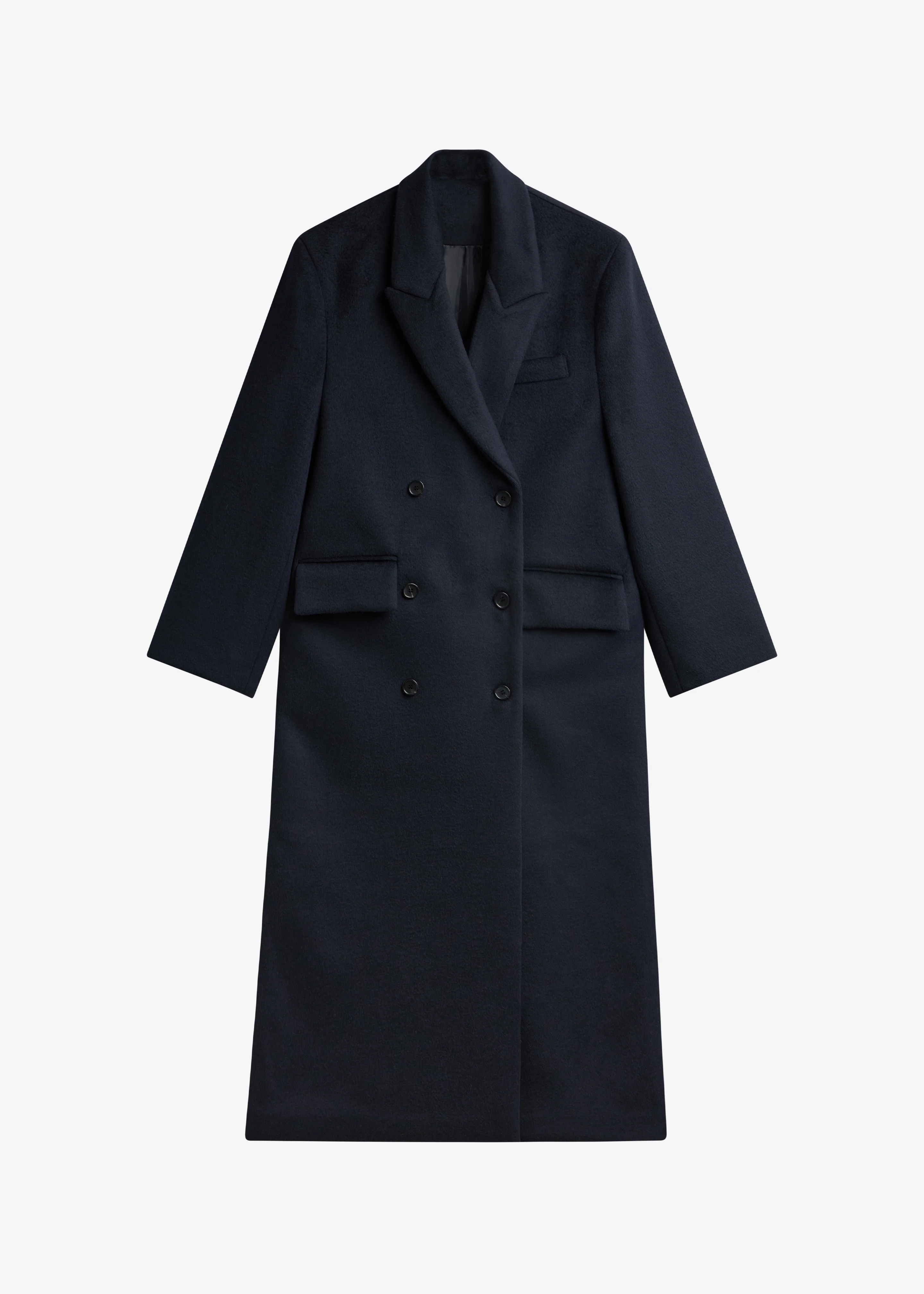 Atlin Wool Double-Breasted Coat - Dark Navy - Image 6